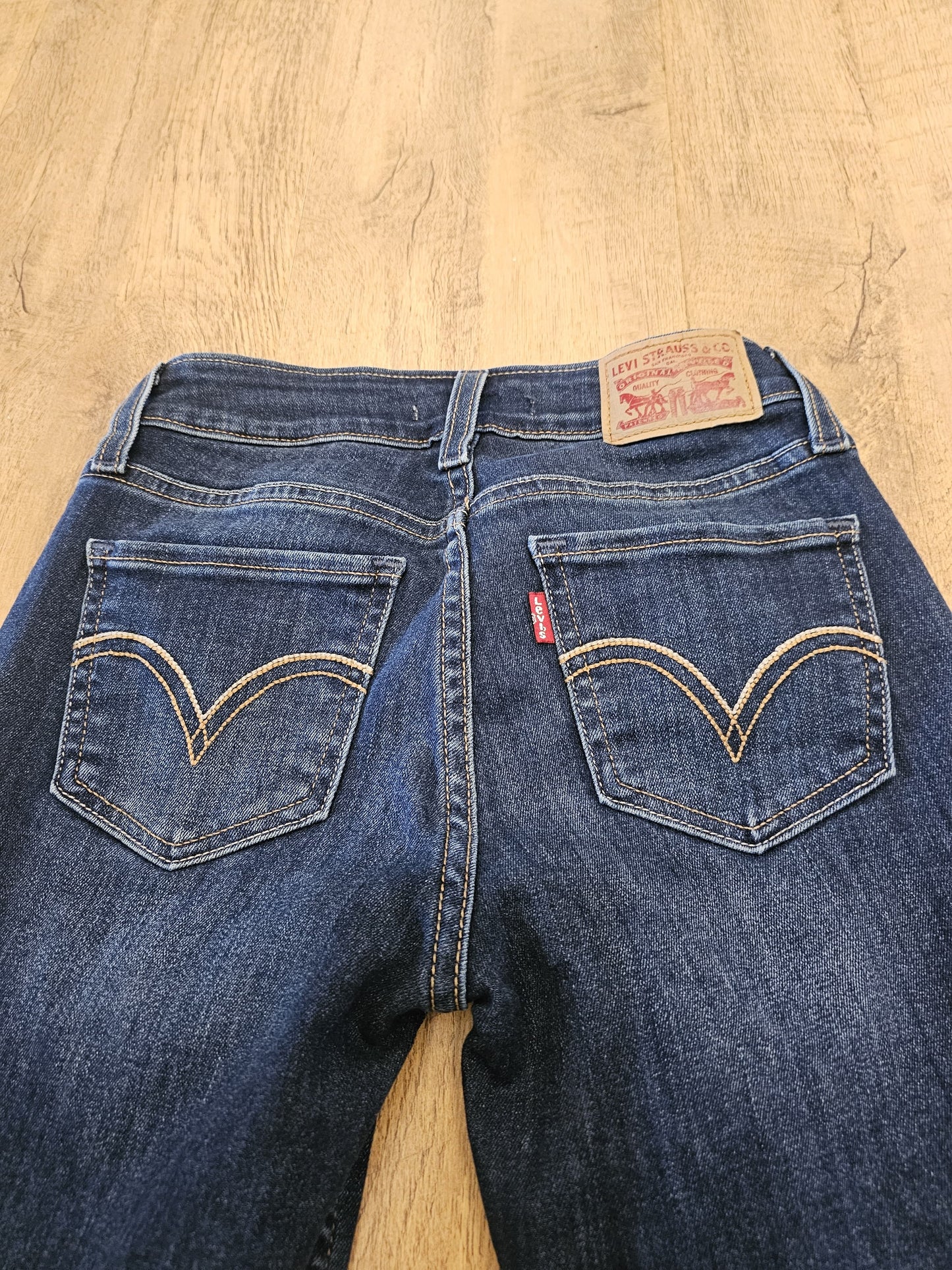 Levi's Womens Blue Jeans 535 Super Skinny Fit - W24/30L
