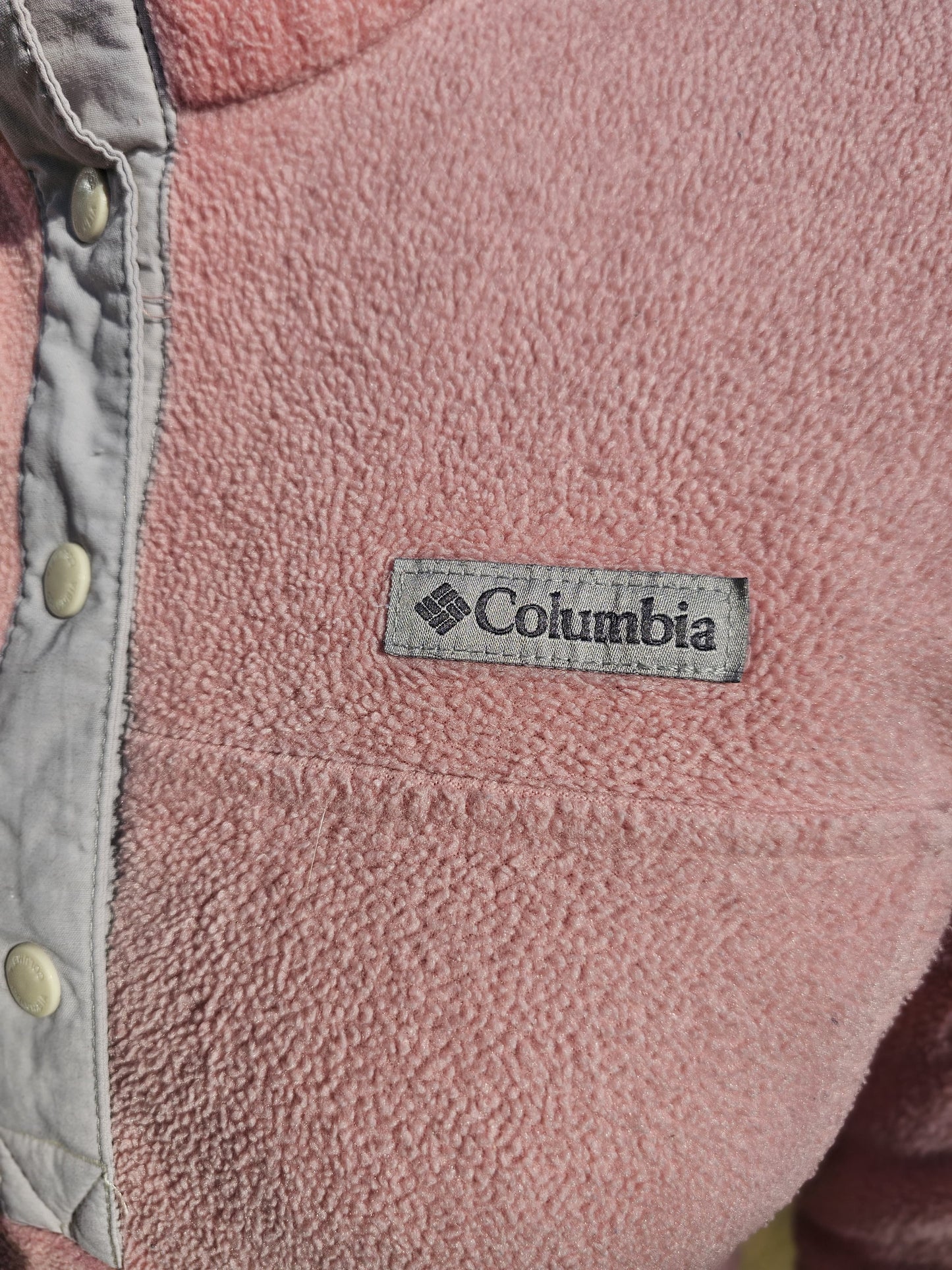 Columbia Pink Half Snap Button Fleece Pullover Jumper - XS/Extra Small