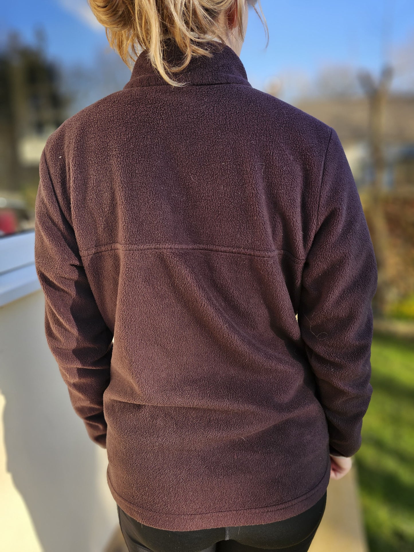 Columbia Brown Pullover Half Snap Fleece Jumper - S/Small