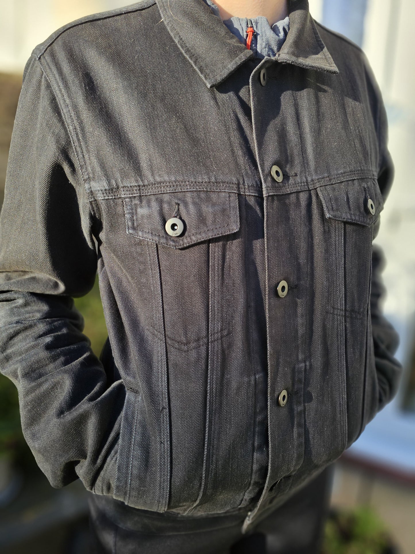 Quiksilver Black Button Up Denim Jacket - S/P/Small (M/10)