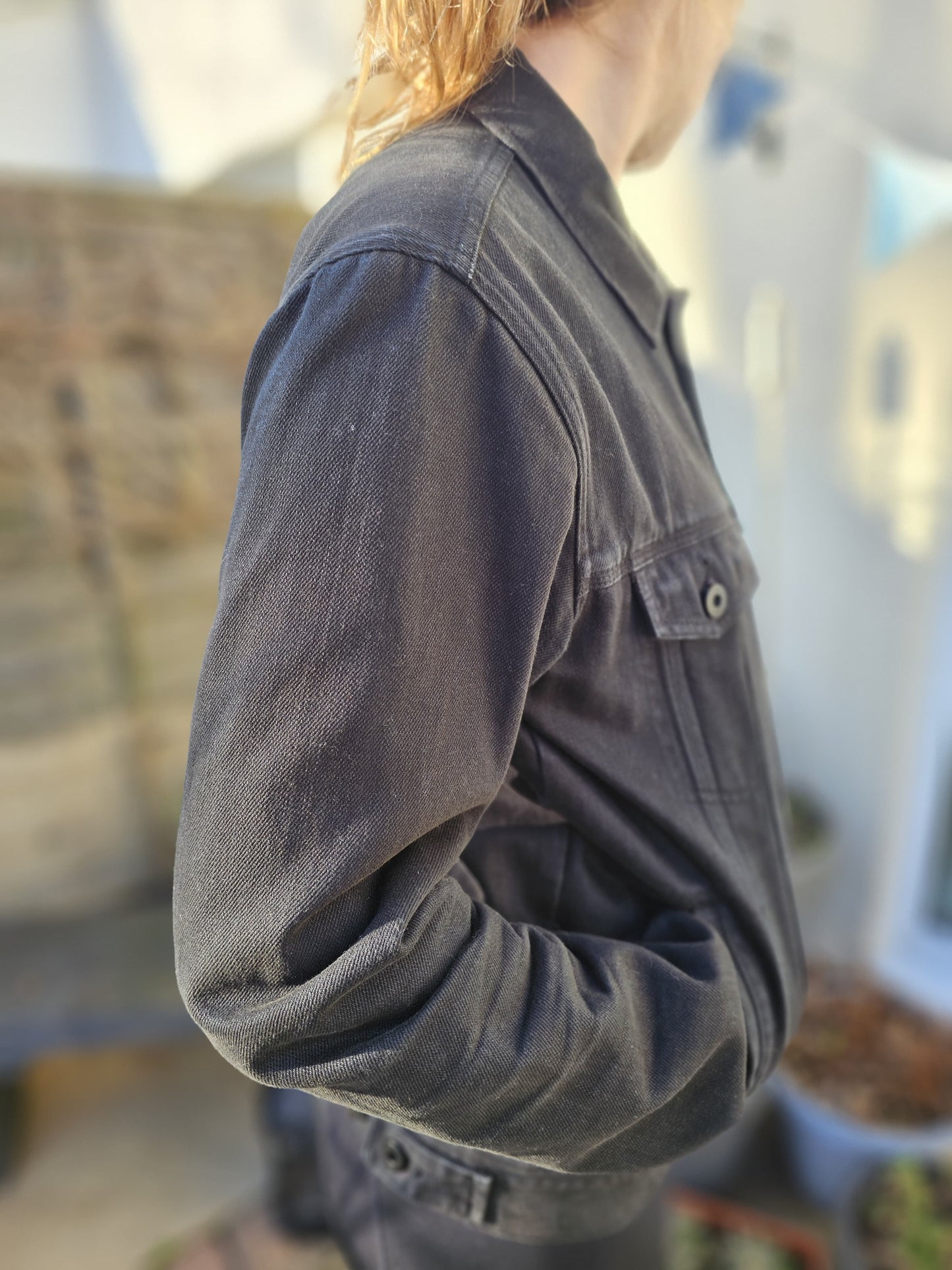 Quiksilver Black Button Up Denim Jacket - S/P/Small (M/10)