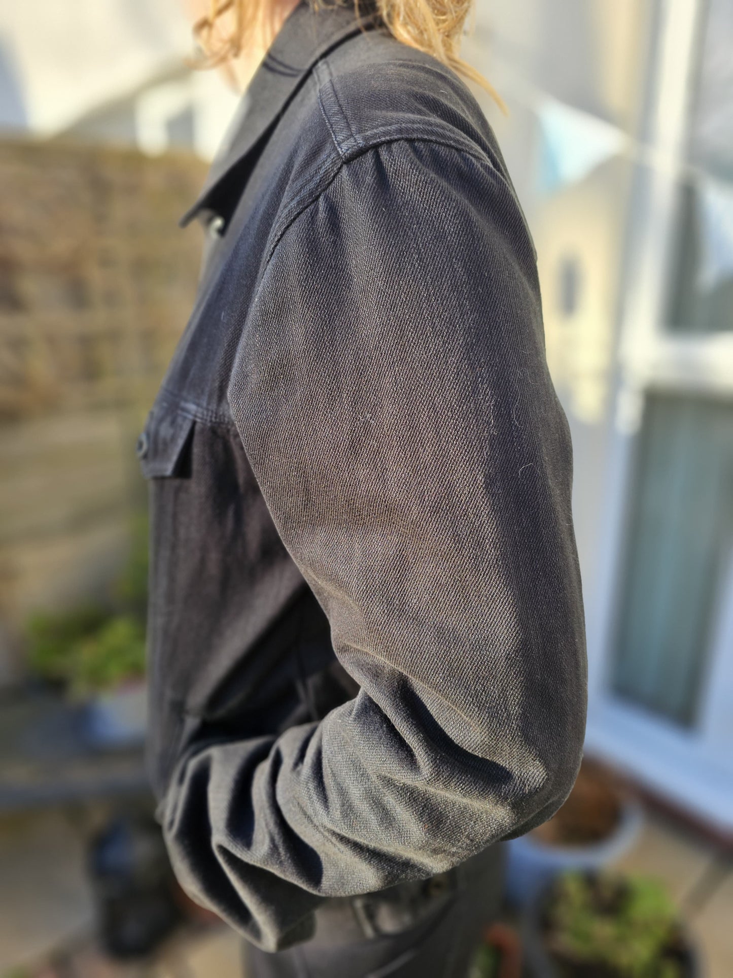 Quiksilver Black Button Up Denim Jacket - S/P/Small (M/10)