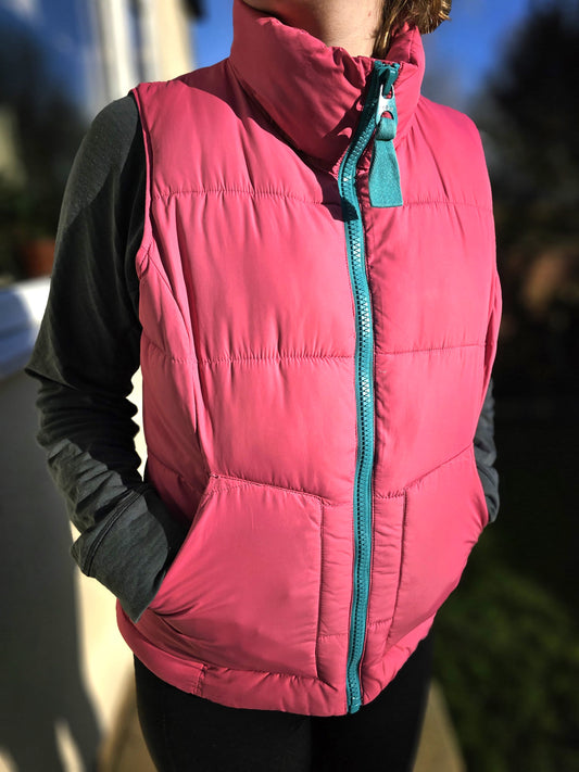 Joules Pink Insulated Body Warmer Vest Gillet - UK 12