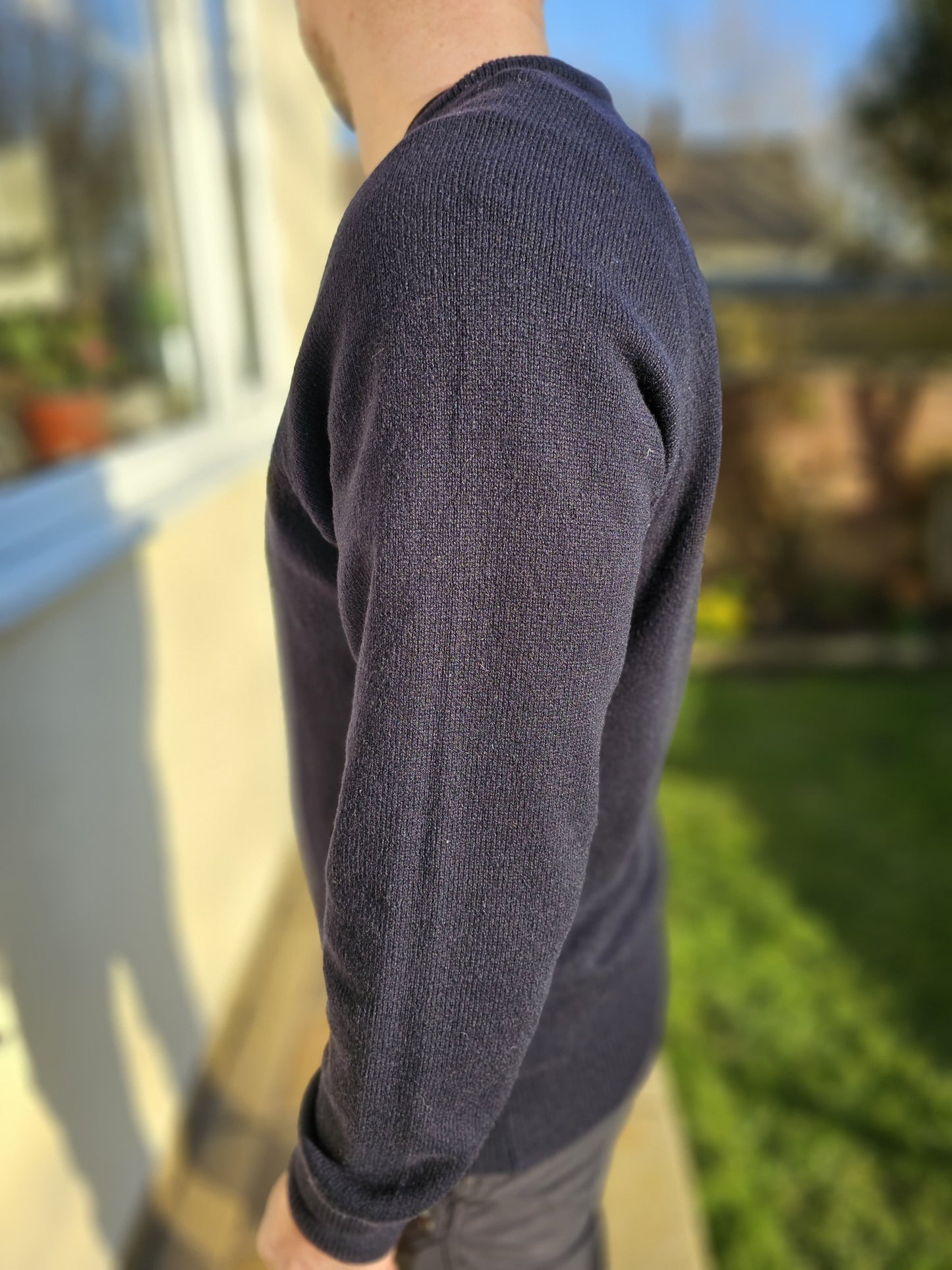 Glenmuir Navy Blue 1981 Ryder Cup V Neck Sweater Jumper - M/Medium 80% Lambswool
