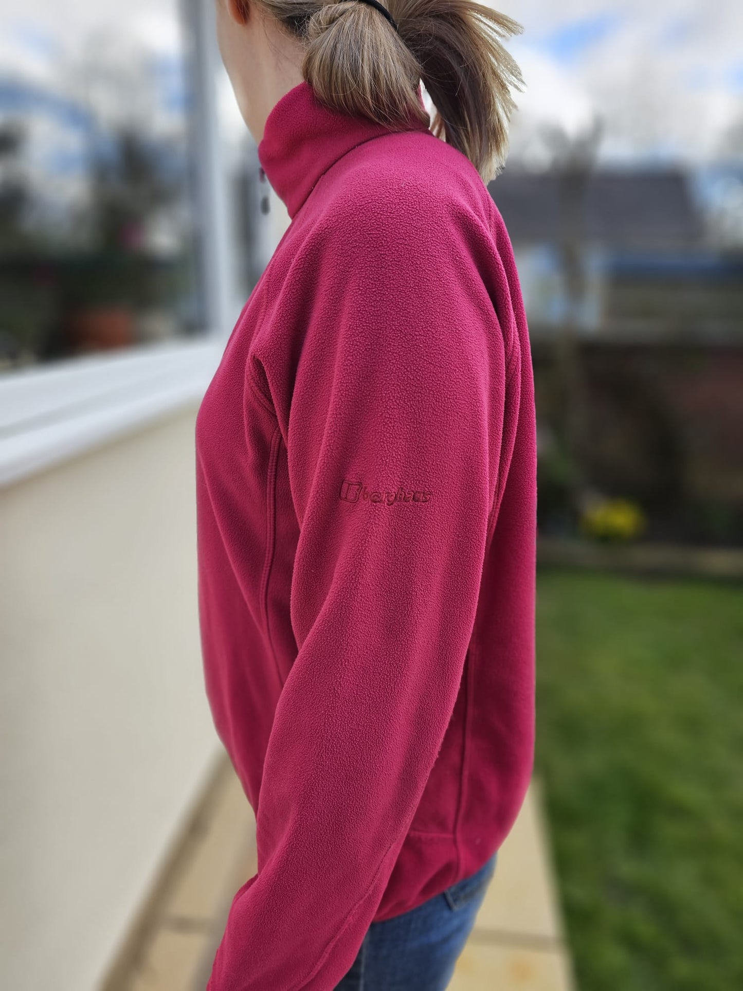 Berghaus Womens 1/4 Zip Pink Pullover Fleece Jumper - UK 14