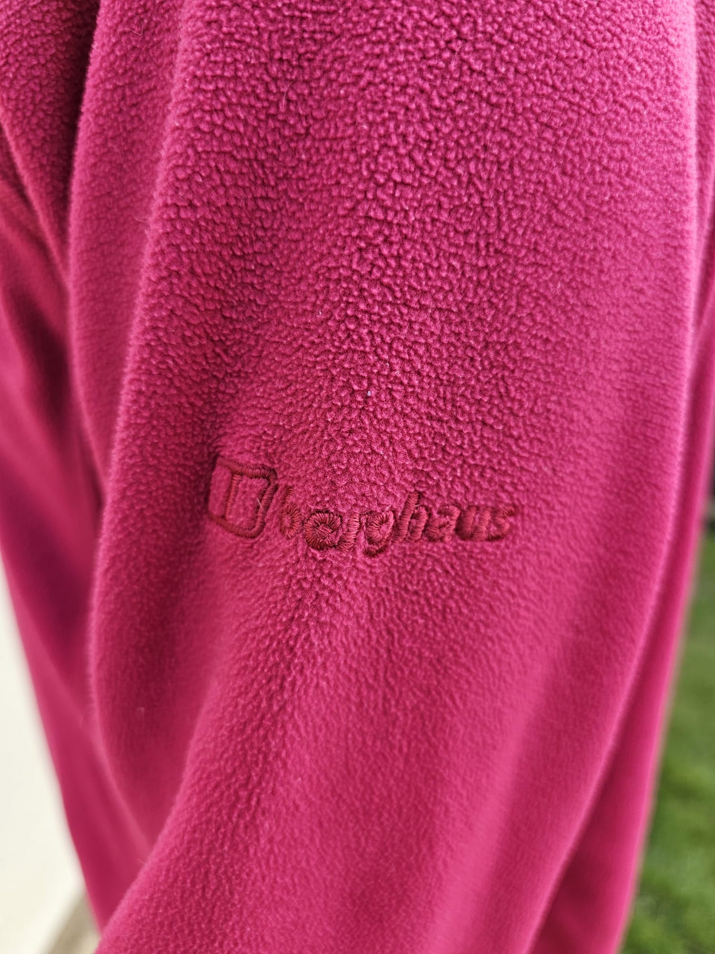 Berghaus Womens 1/4 Zip Pink Pullover Fleece Jumper - UK 14