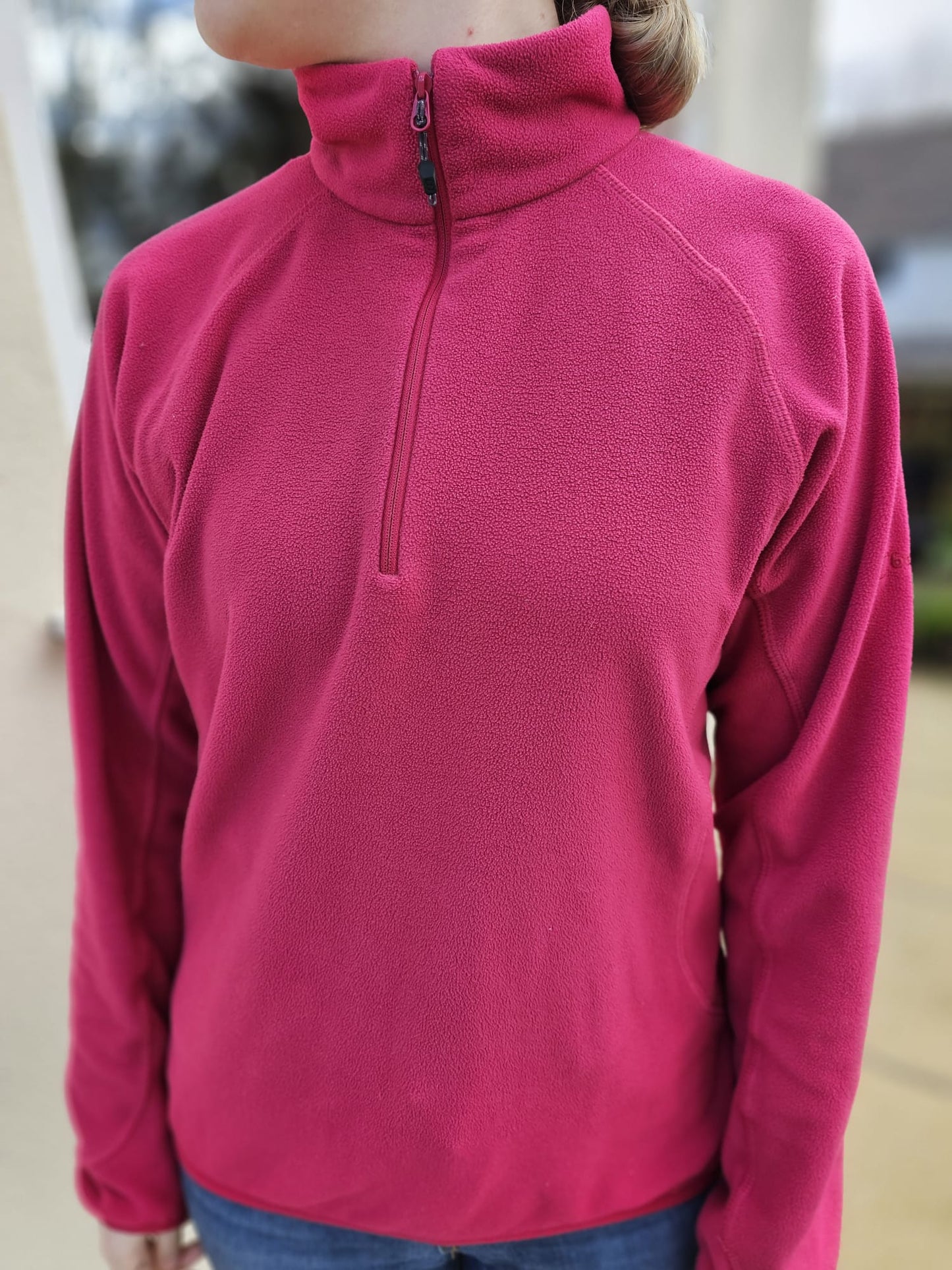 Berghaus Womens 1/4 Zip Pink Pullover Fleece Jumper - UK 14