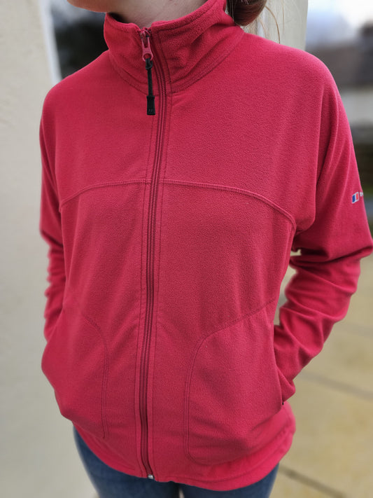 Berghaus Womens Full Zip Red Fleece Jacket UK - UK 12