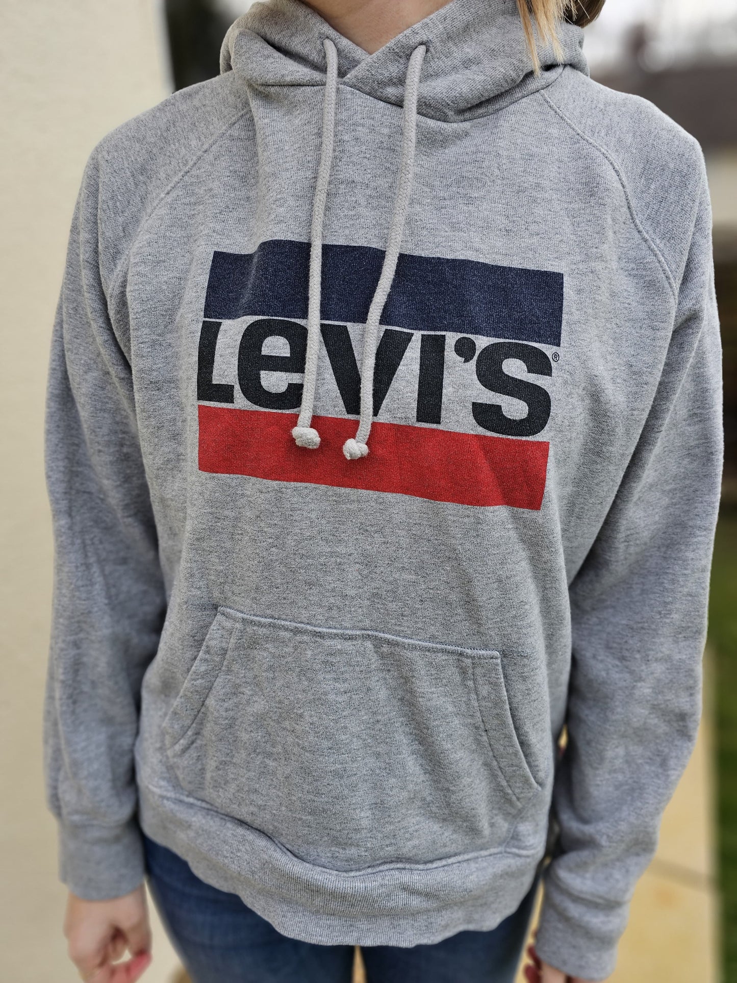 Levi's Grey Pullover Grey Hoodie - M/Medium