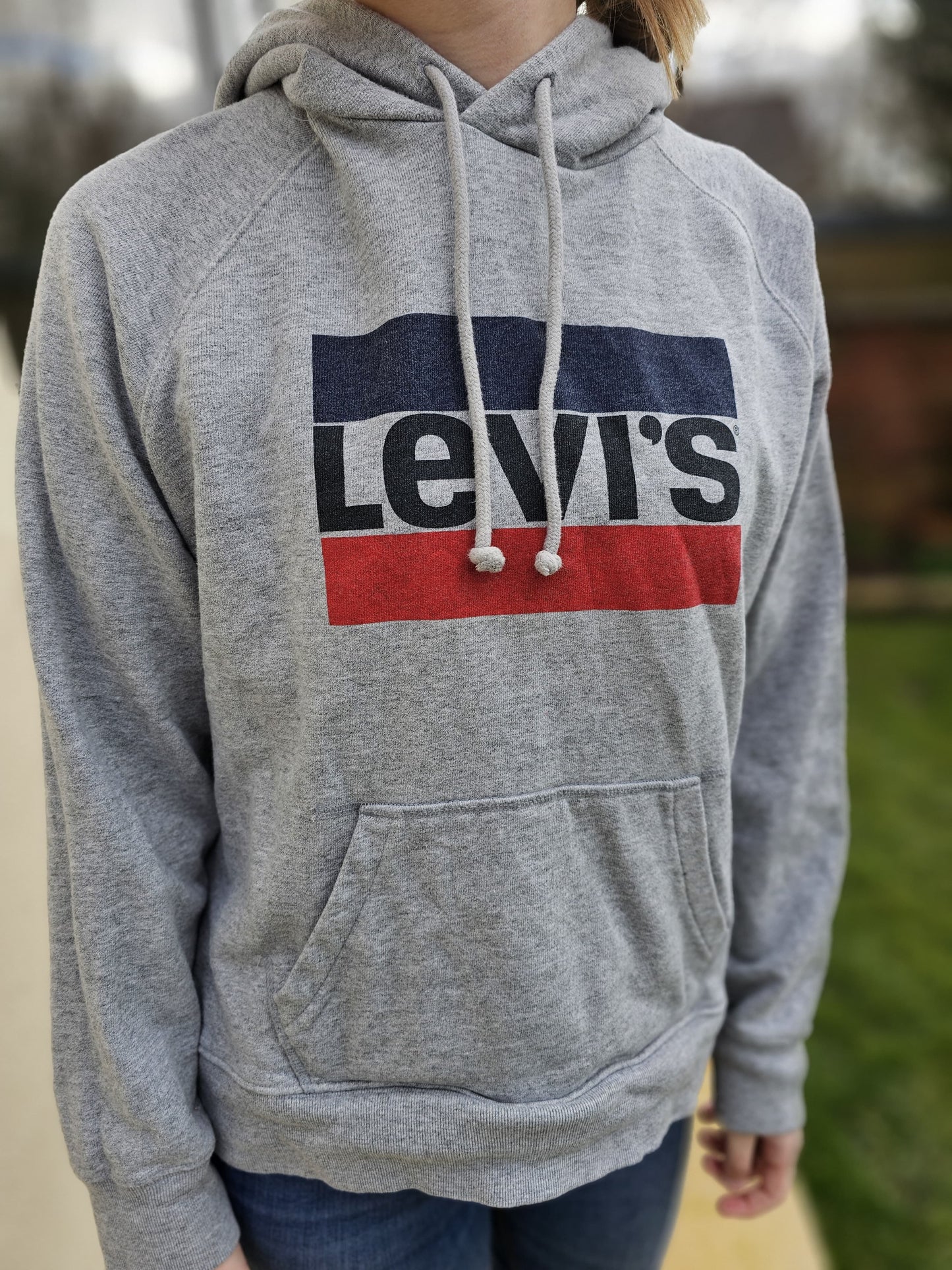Levi's Grey Pullover Grey Hoodie - M/Medium