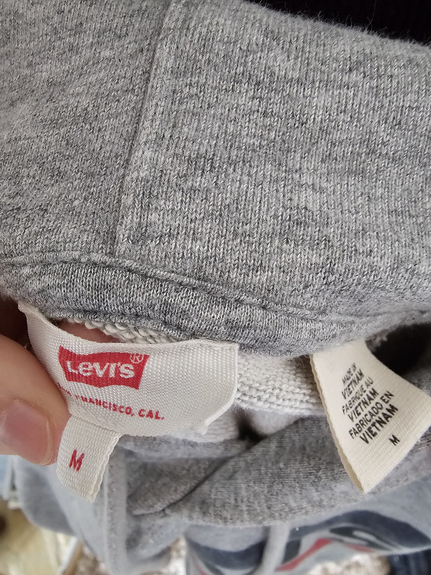 Levi's Grey Pullover Grey Hoodie - M/Medium