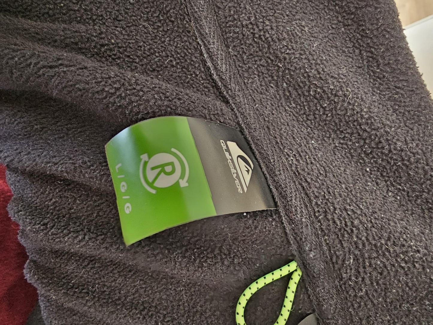 Quiksilver Pullover Fleece Jumper Button Up Ski Snowboard - L/G/G/Large**