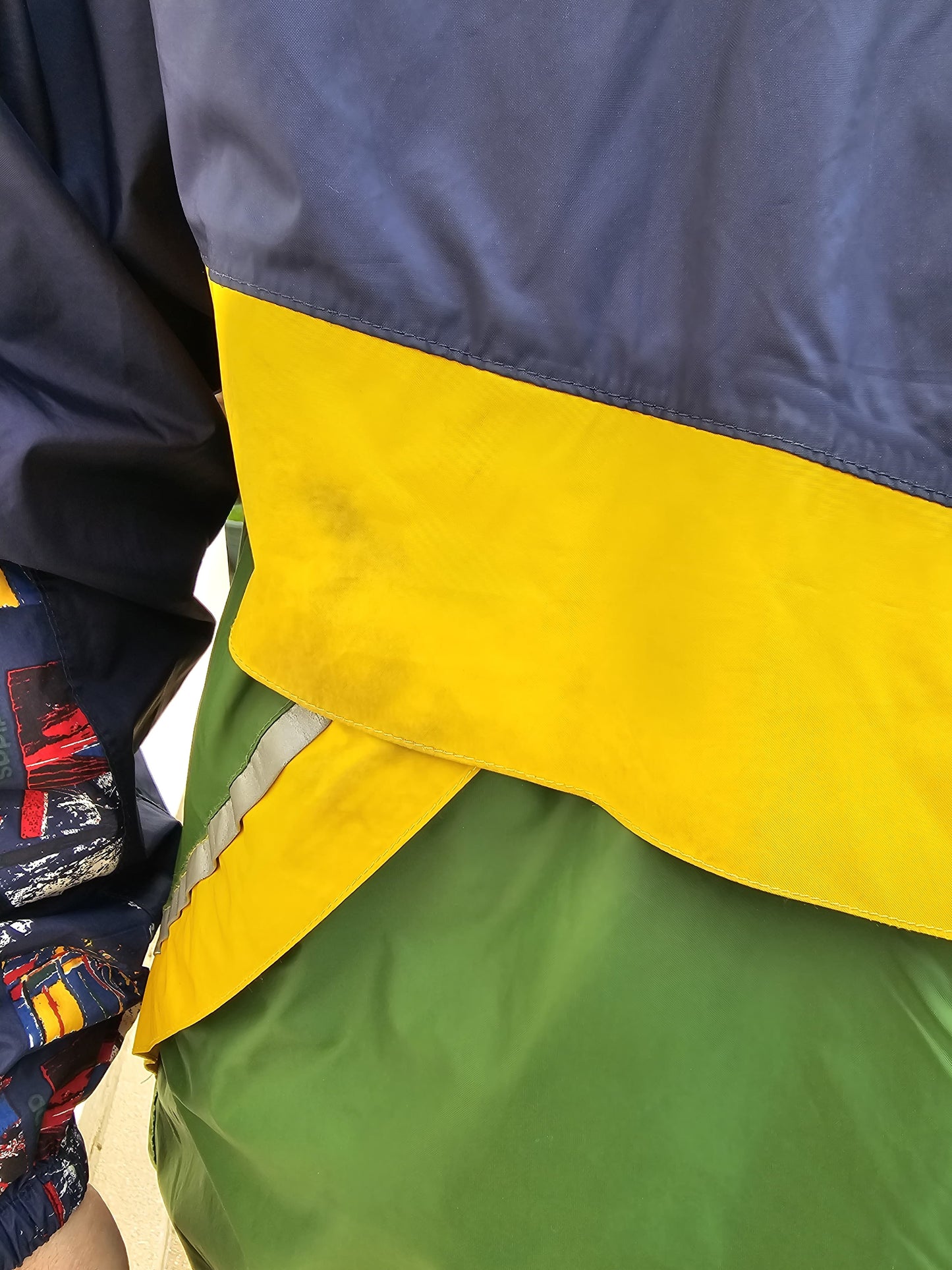 Vintage Adidas Windbreaker Jacket Packable Bum Bag 90s 46/48 XL**