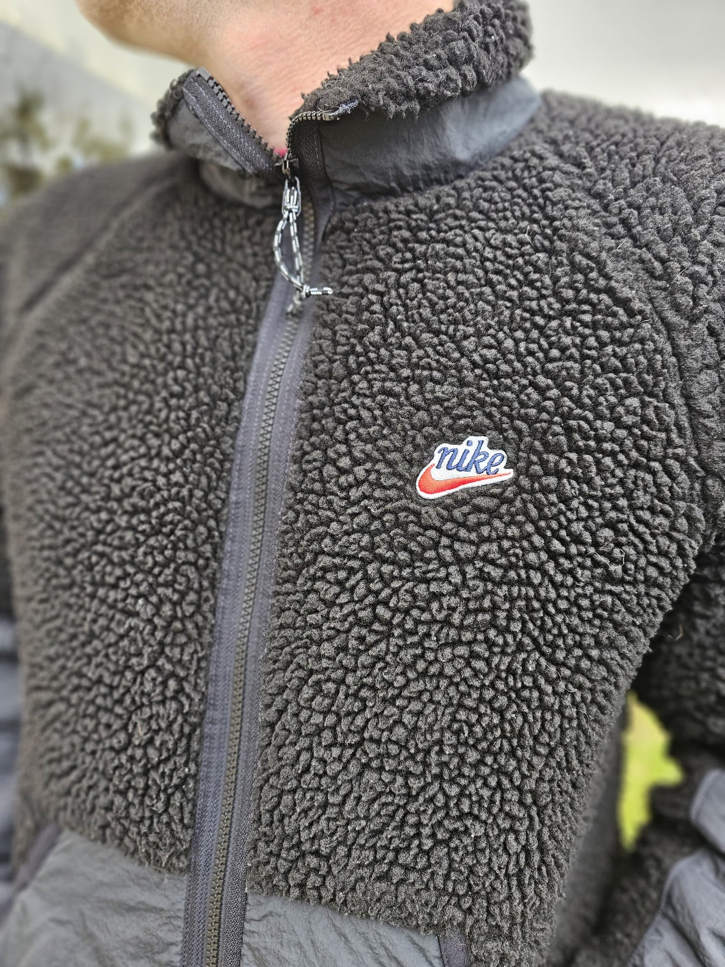 Nike Heritage Style Sherpa Fleece Jacket - M/Medium