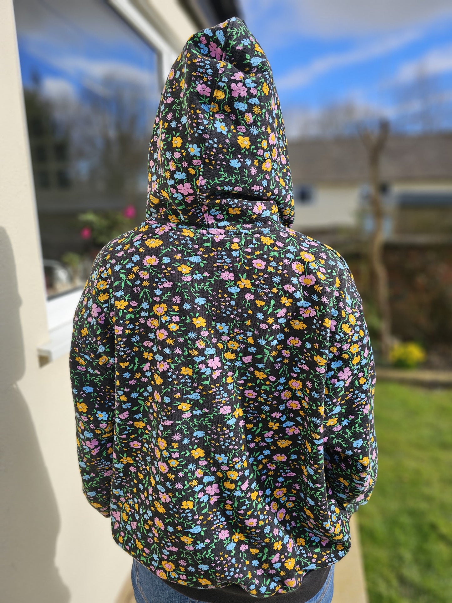 Levi's Grey Pullover Floral/Flowers Hoodie - M/Medium