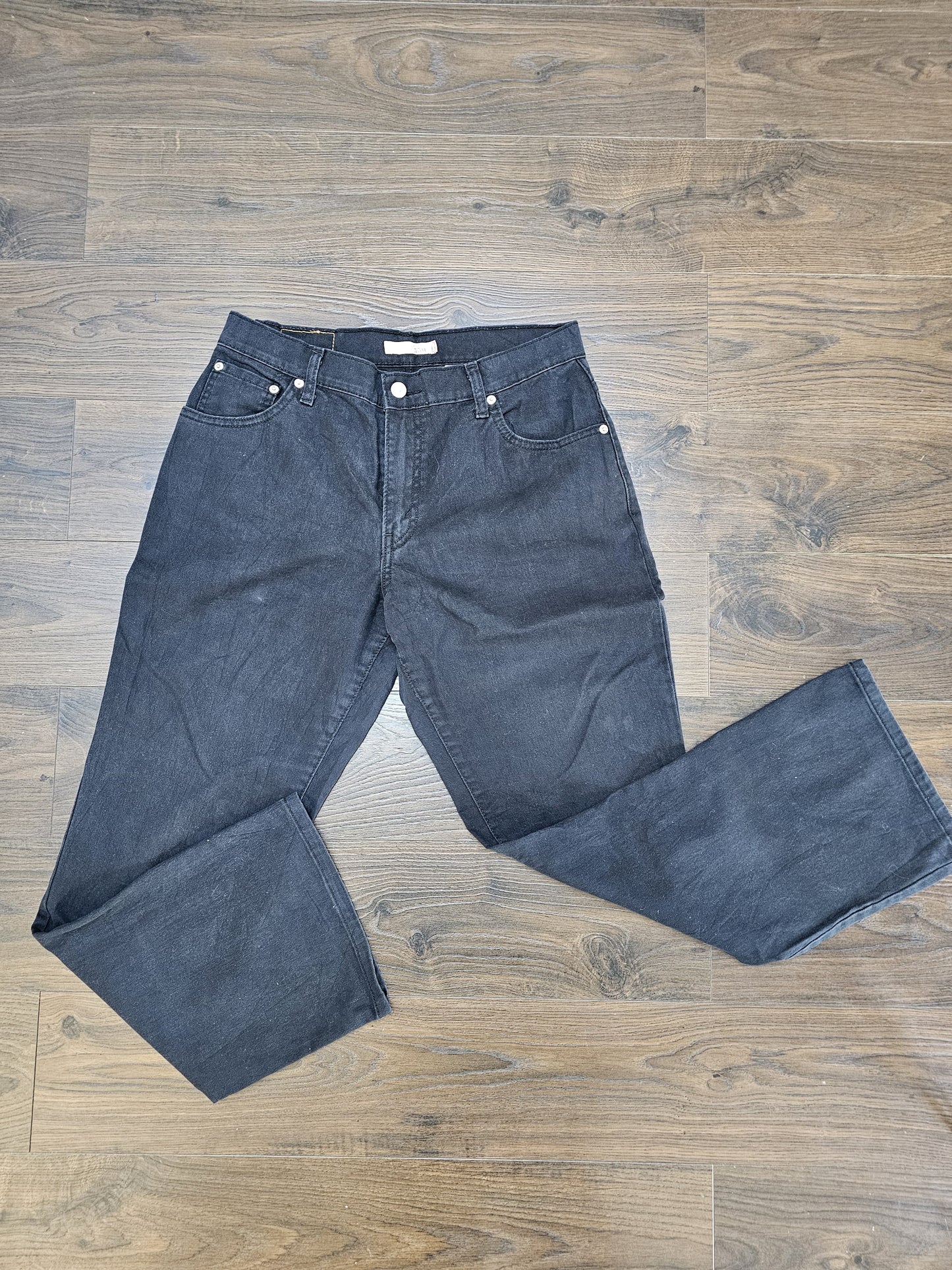Levi's Womens Black Jeans Relaxed Boot Cut 550 Fit 12S W32/29L