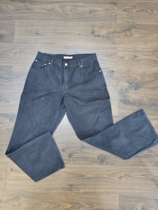 Levi's Womens Black Jeans Relaxed Boot Cut 550 Fit 12S W32/29L