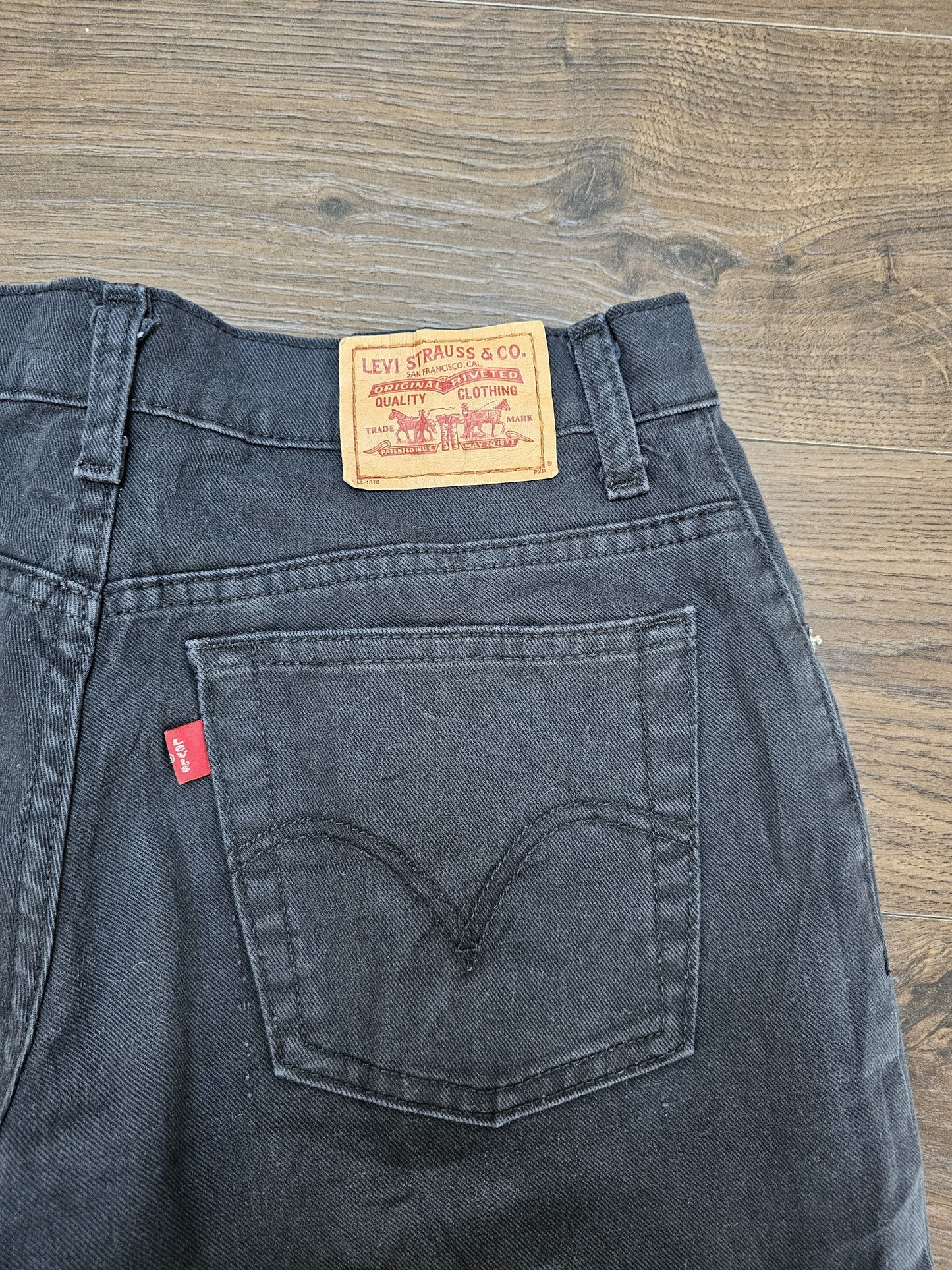 Levi's Womens Black Jeans Relaxed Boot Cut 550 Fit 12S W32/29L