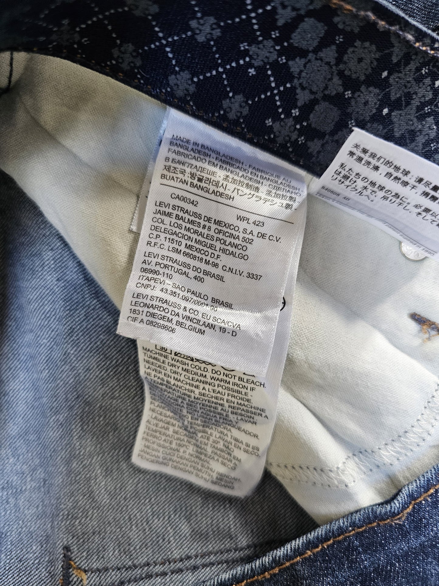 Levi's Womens Blue Jeans 525 Straight Leg 10S W32/30L