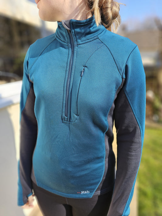 Rab Mid Layer Pullover Pull On Long Sleeve 1/2 Zip Jumper - UK 12
