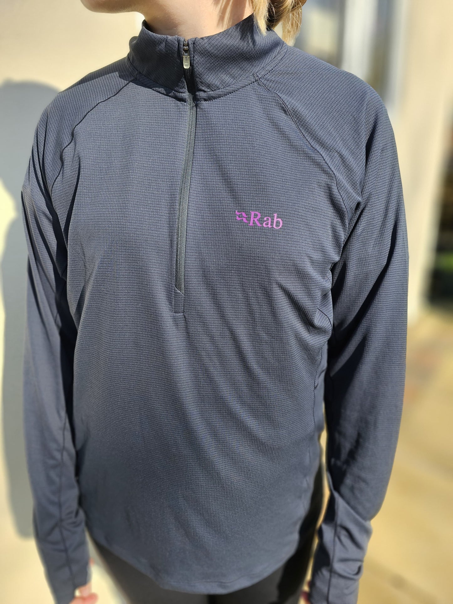 Rab Base Layer Pullover Pull On Long Sleeve 1/2 Zip Jumper UK 14