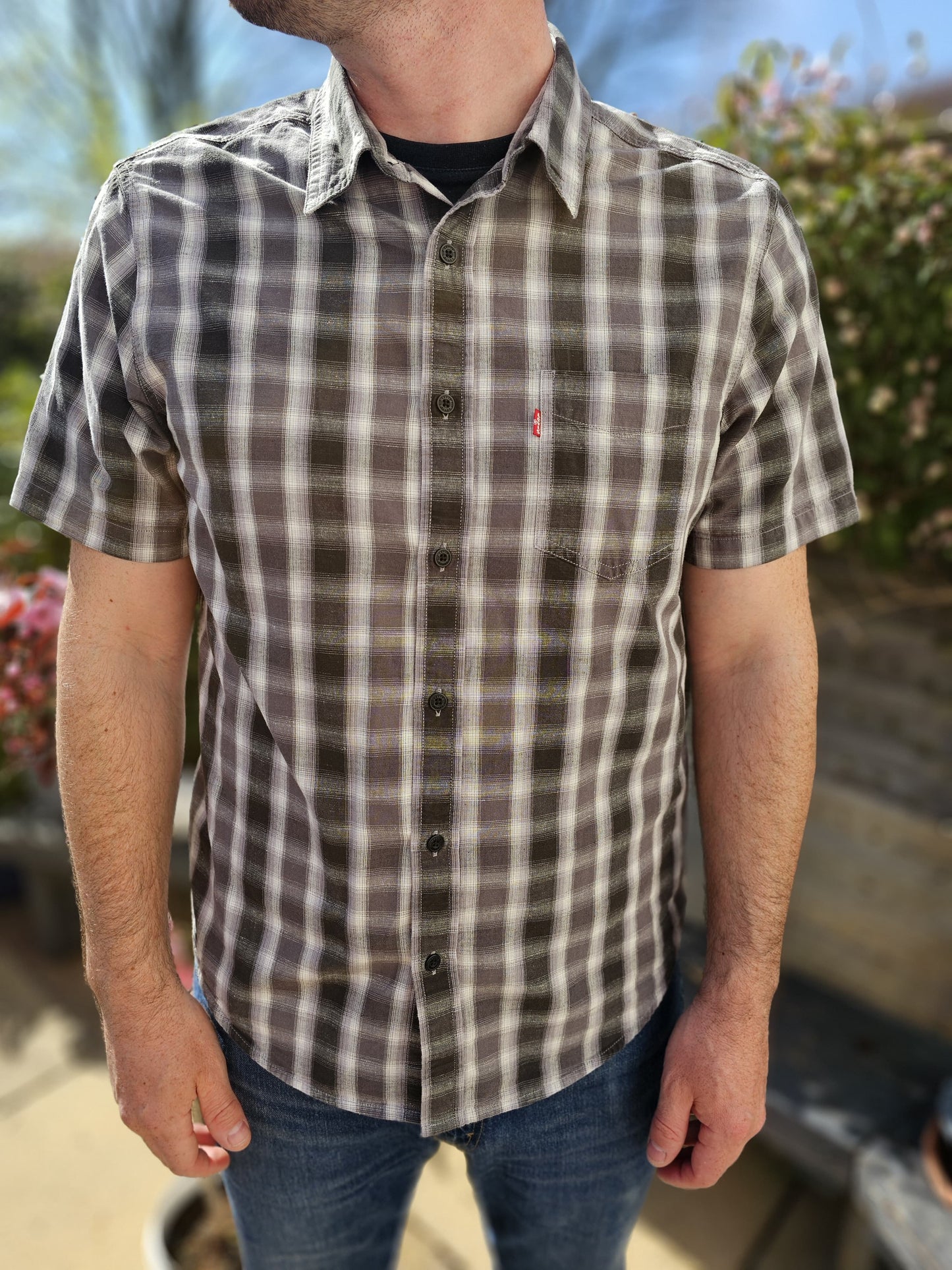 Levi's Short Sleeved Check Shirt Standard Fit - L/Large