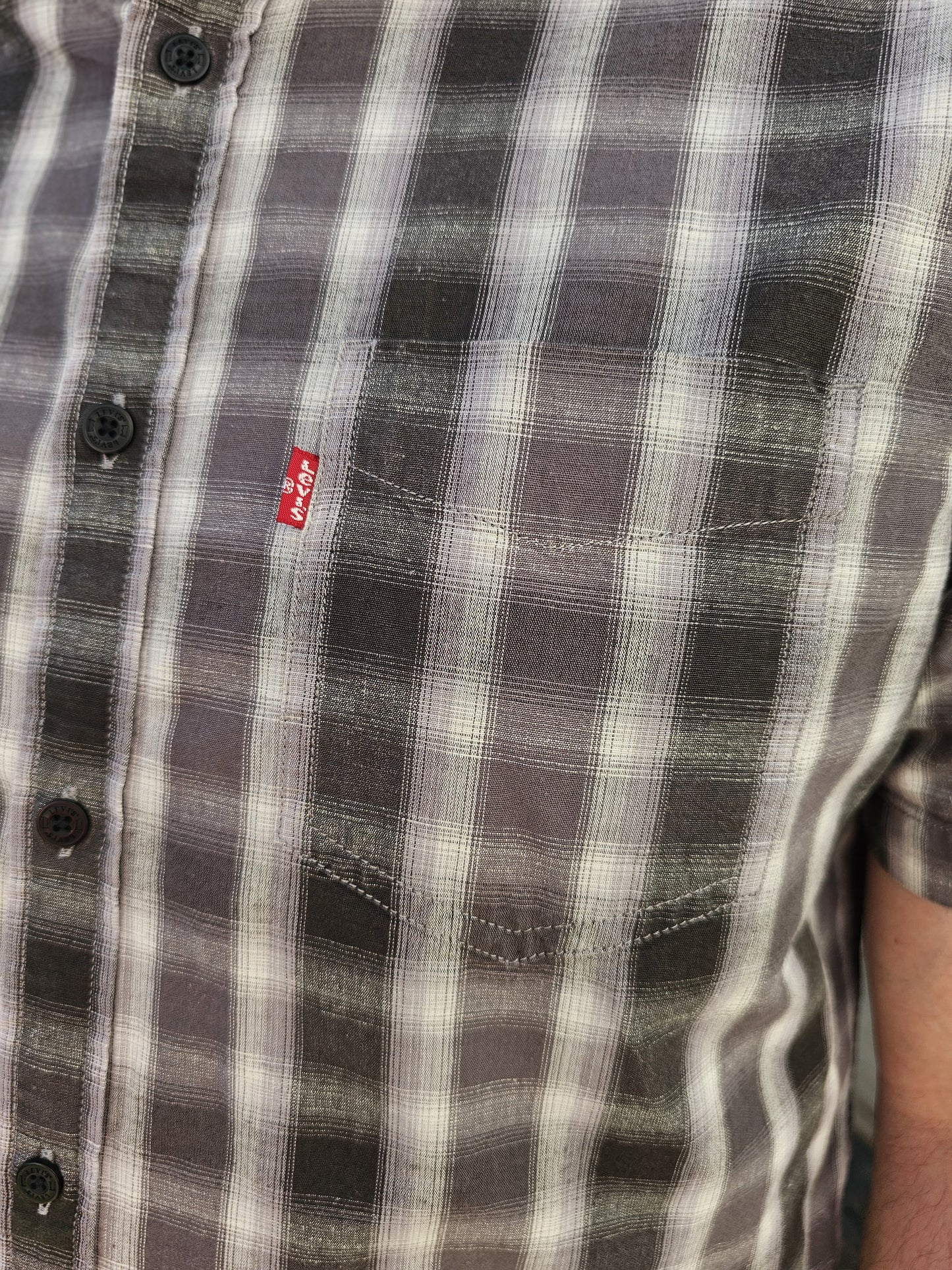 Levi's Short Sleeved Check Shirt Standard Fit - L/Large
