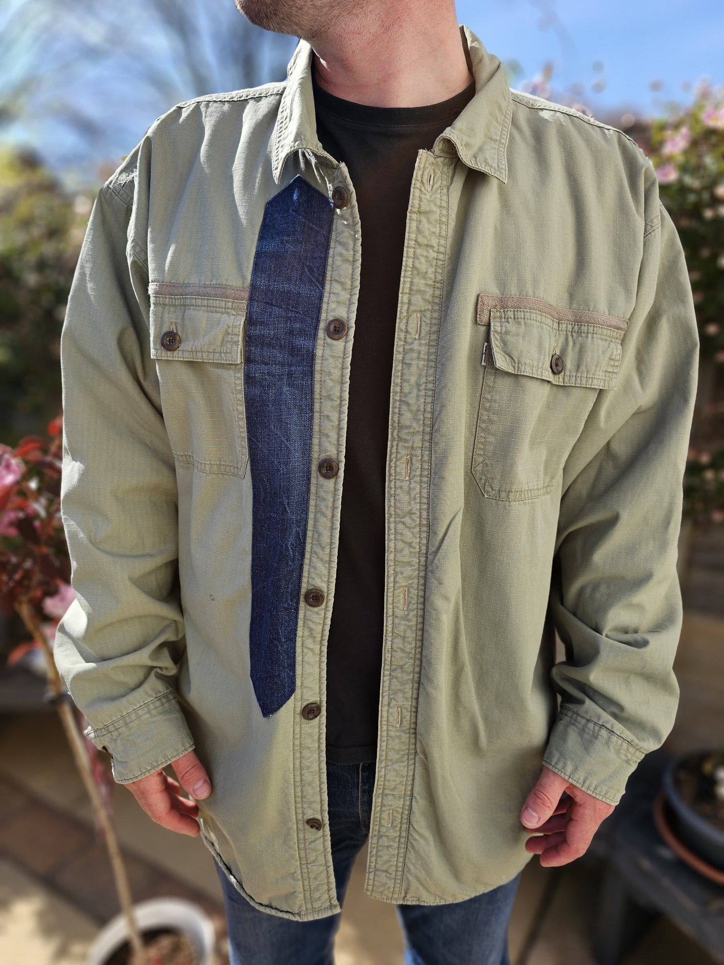 Levi's Khaki Sherpa Lined Overshirt Shacket Jacket XXXL/Extra Extra Extra Large