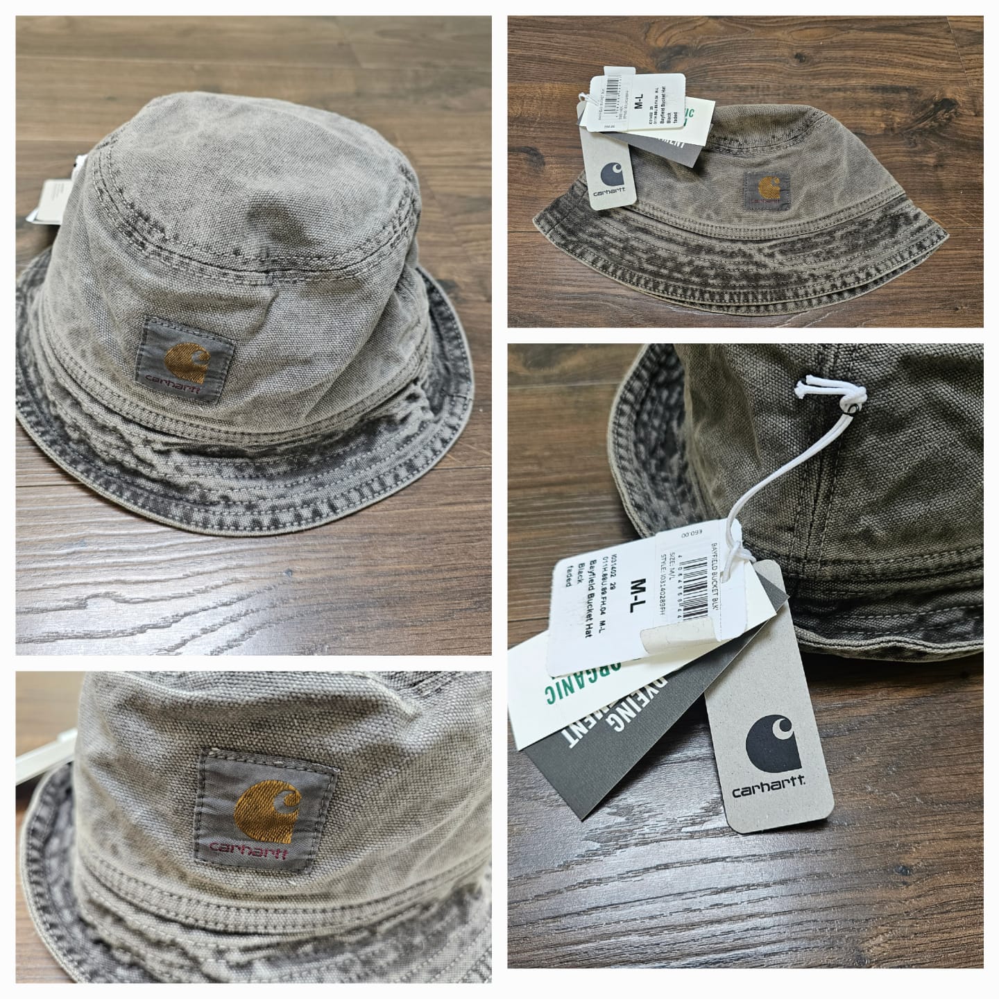 Brand New Carharrt Unisex Washed Grey Bucket Hat M/L - RRP £60 Festival