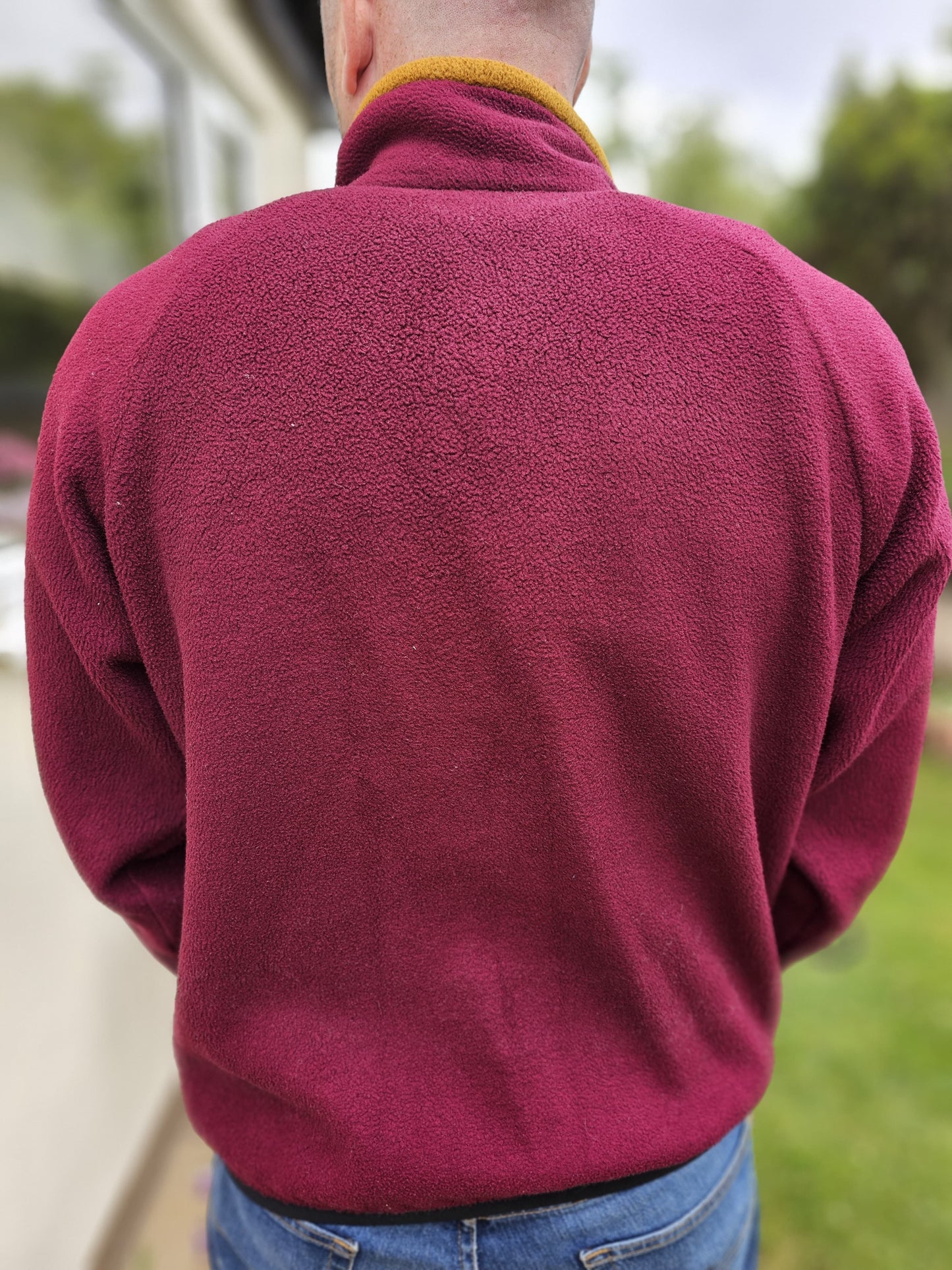 Vintage Berghaus 1/2 Zip Fleece Pullover- Burgundy - L/Large