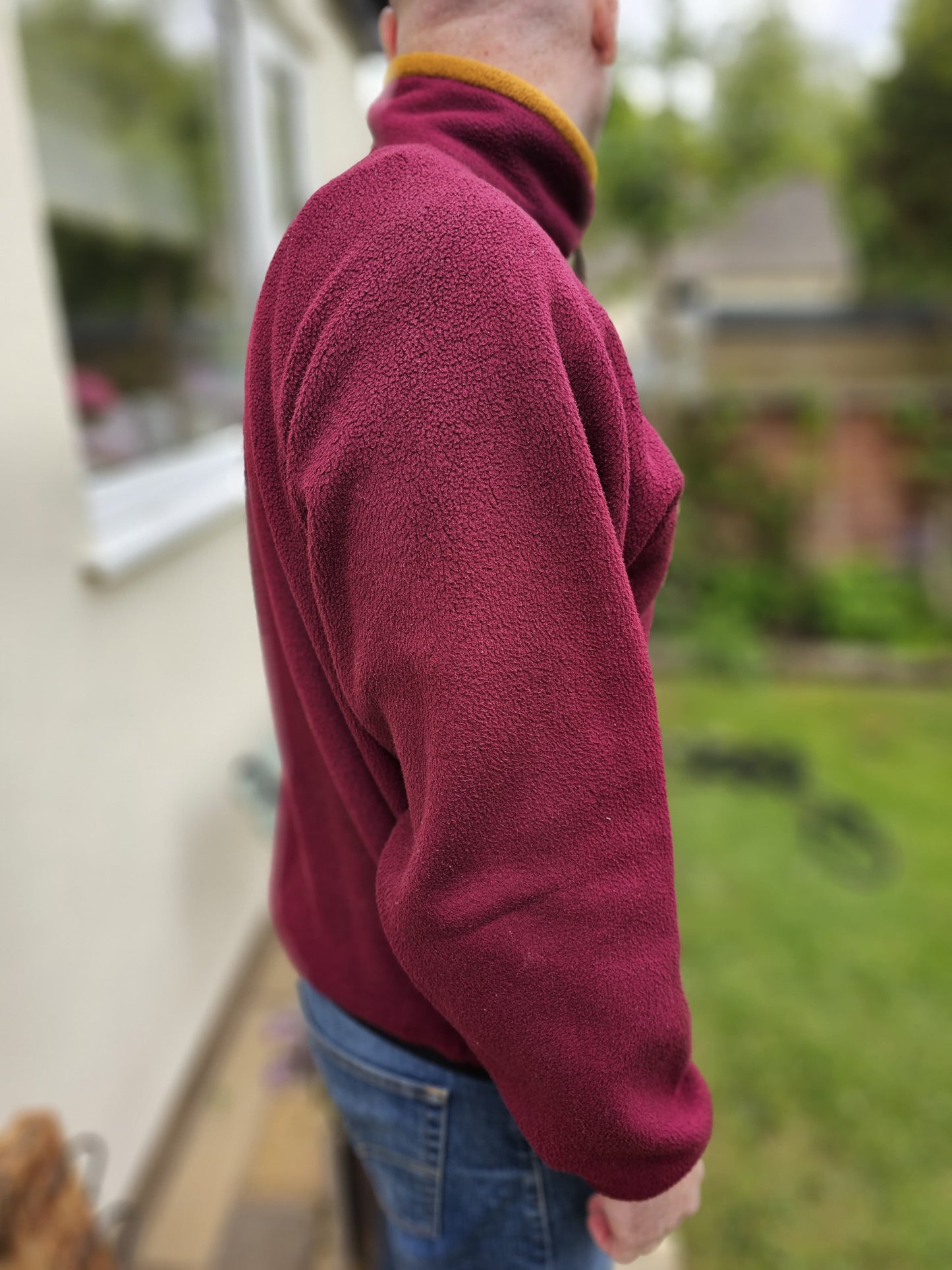 Vintage Berghaus 1/2 Zip Fleece Pullover- Burgundy - L/Large