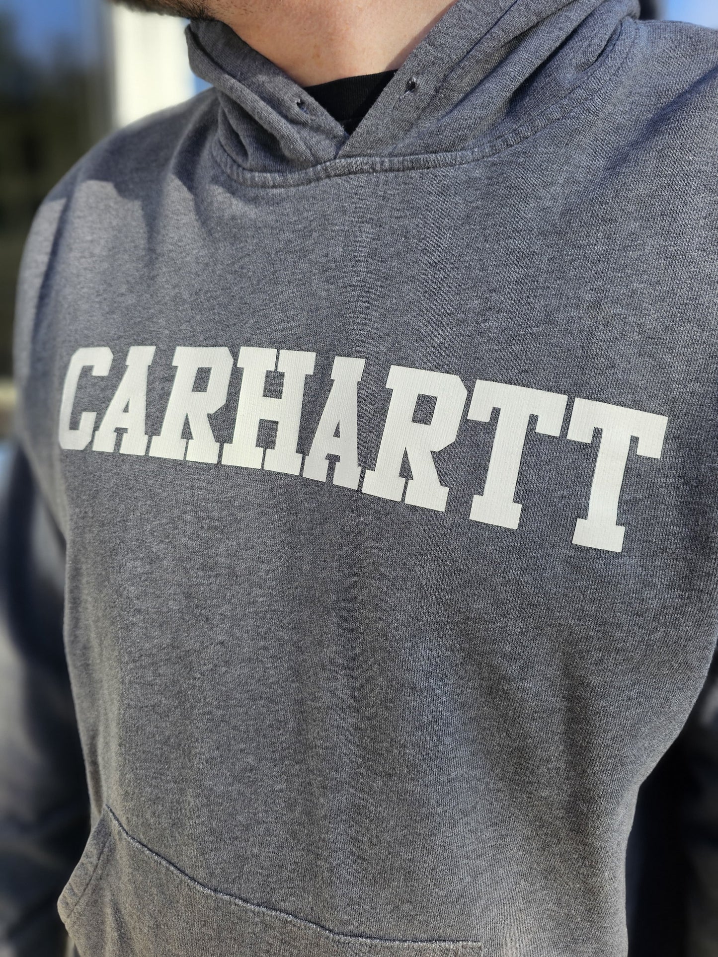 Carharrt Big Spell out Street Wear Grey Hoodie/Hoody - XL/Extra Large
