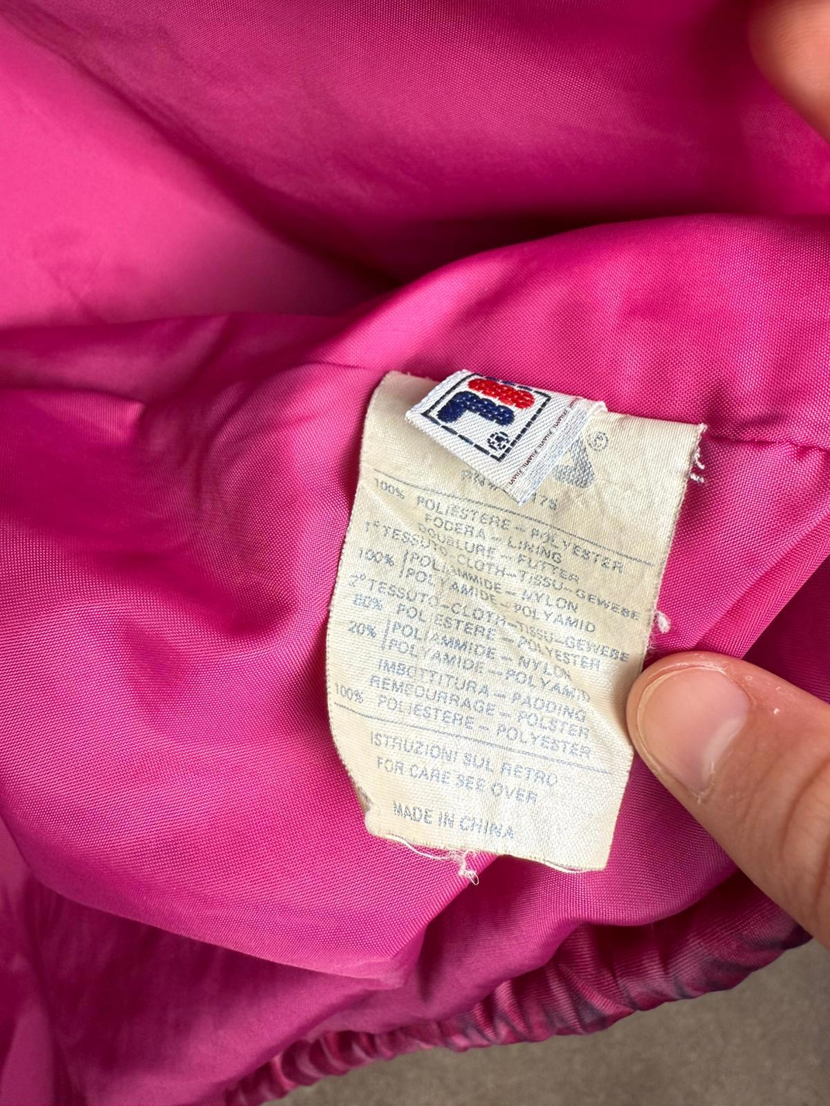Fila Womens Vintage 90's Full Zip Thermal Hooded Ski/Snowboarding Coat/Jacket L