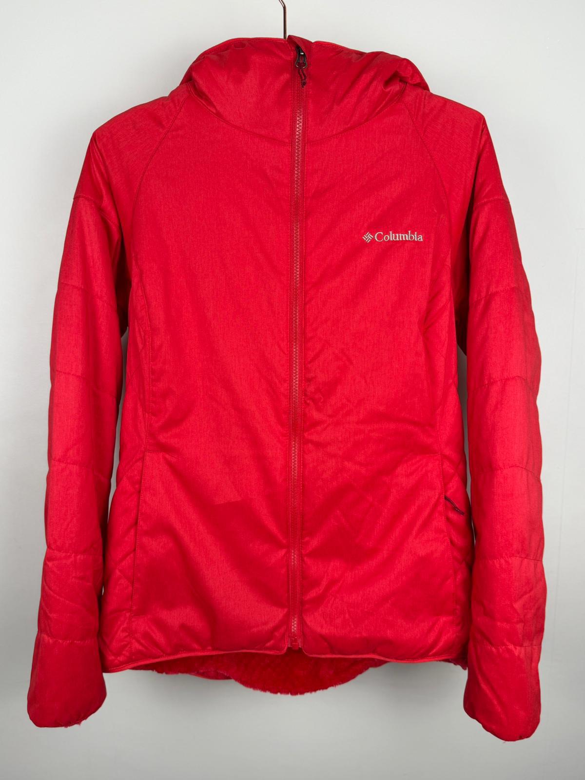 Columbia Womens Fleece/Fluffy Lined Full Zip Hooded Jacket - M/Medium - Red