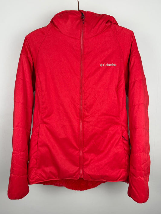 Columbia Womens Fleece/Fluffy Lined Full Zip Hooded Jacket - M/Medium - Red