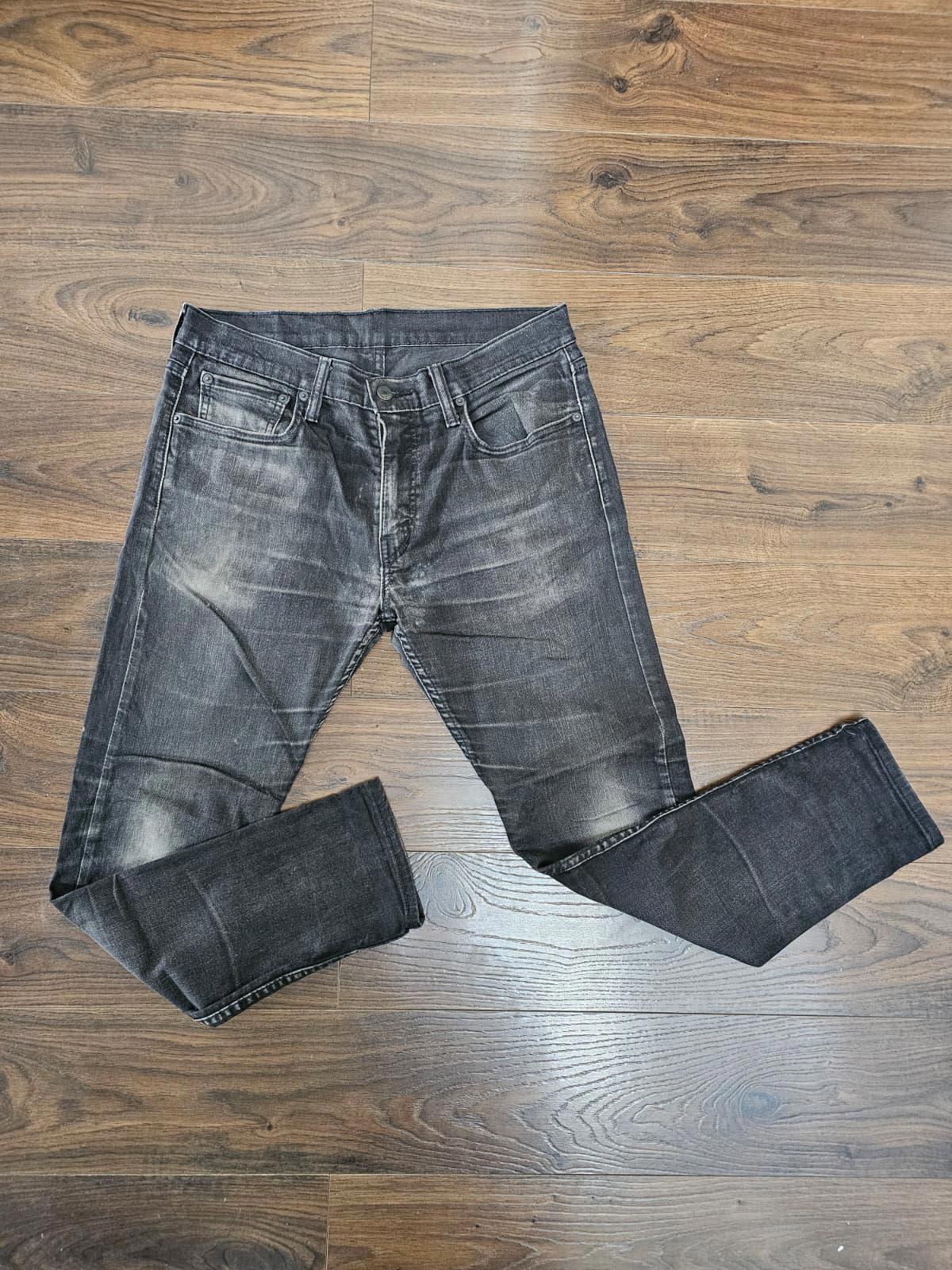 Levi's Mens Black Jeans 512 Slim Taper Fit W32/28L Denim Trousers Bottoms