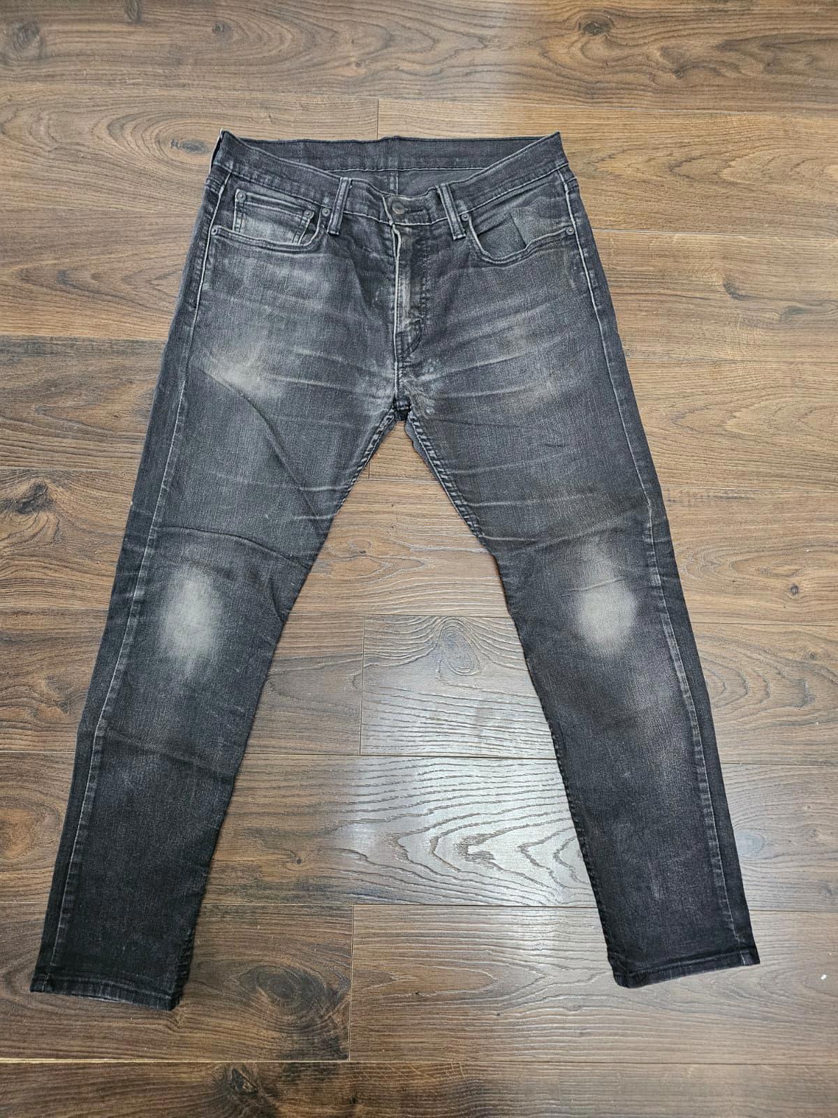 Levi's Mens Black Jeans 512 Slim Taper Fit W32/28L Denim Trousers Bottoms