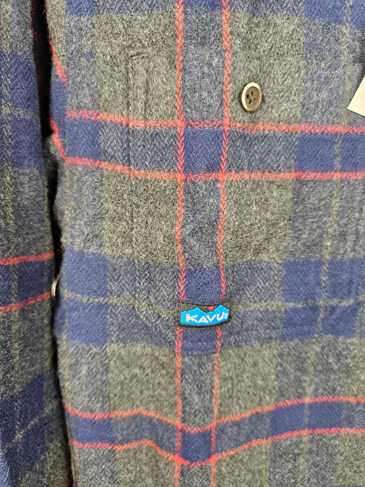 KAVU Mens Long Sleeve Button Up Flannel Style Check Shirt - S/Small