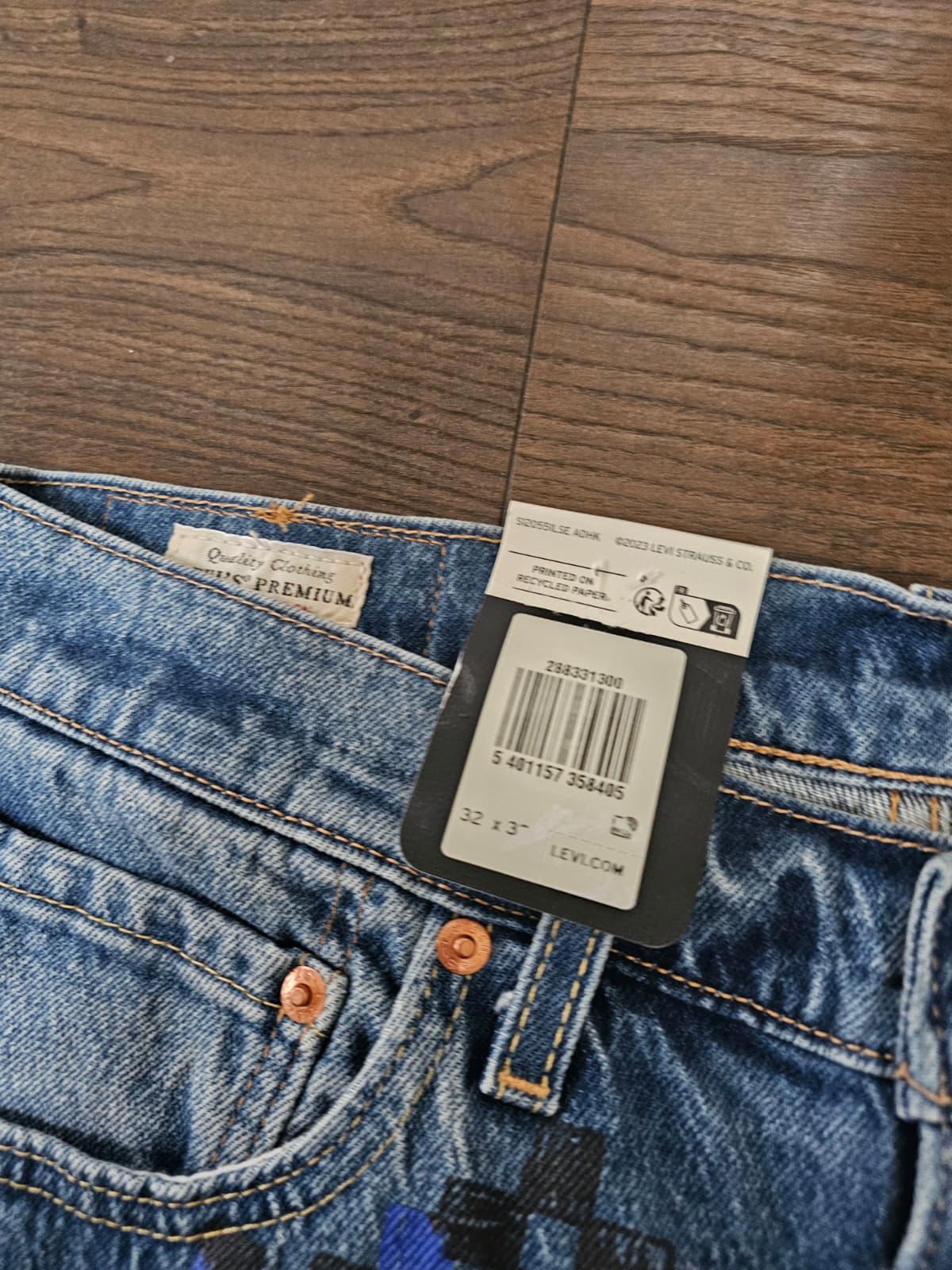Levi's Mens Blue Jeans 512 Slim Taper Fit - 1873 W32/32L Denim Trousers Bottoms