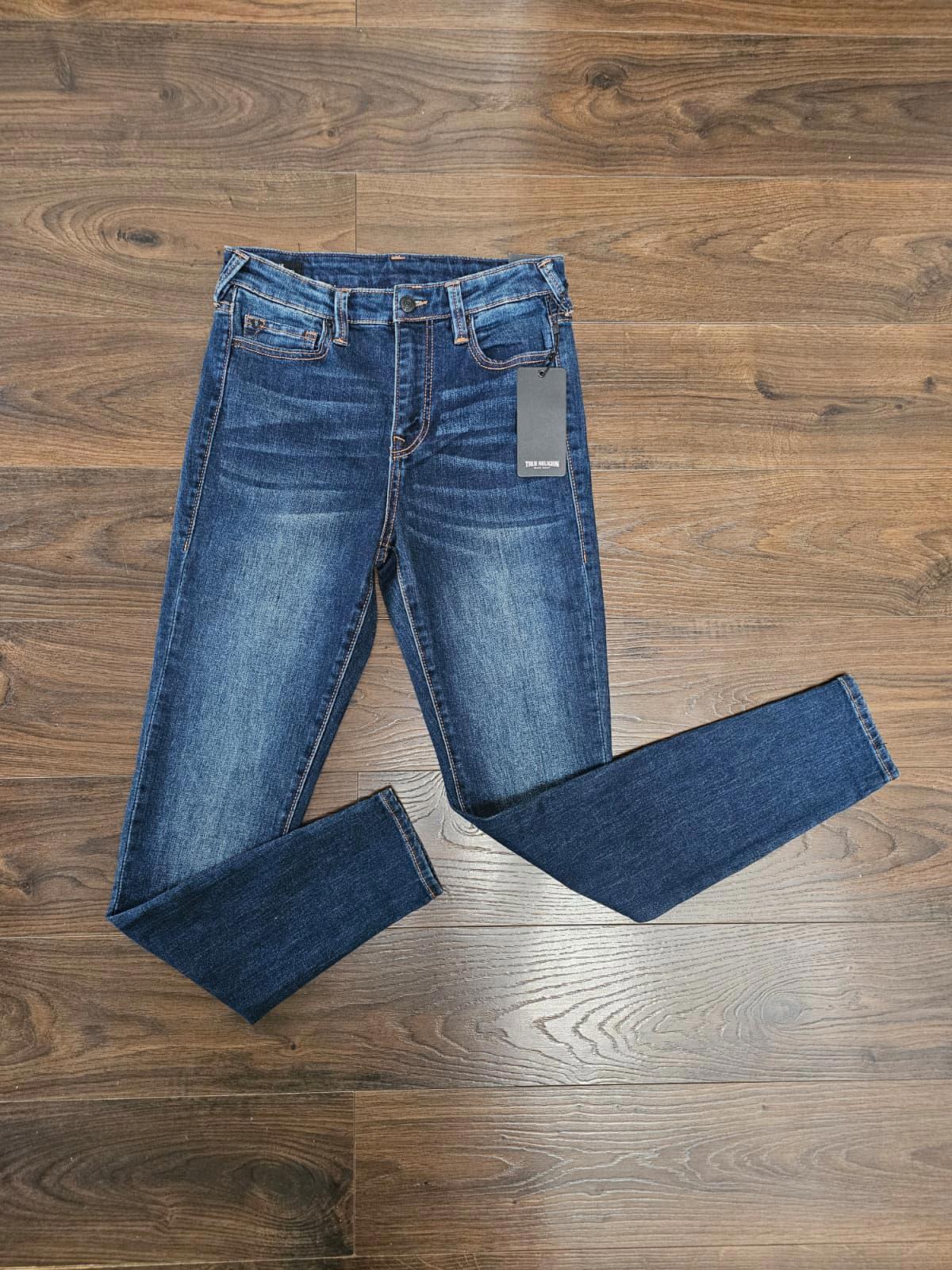 True Religion Women Blue High Rise Super Skinny Zip Fly Jeans - W28/L29 - NWT