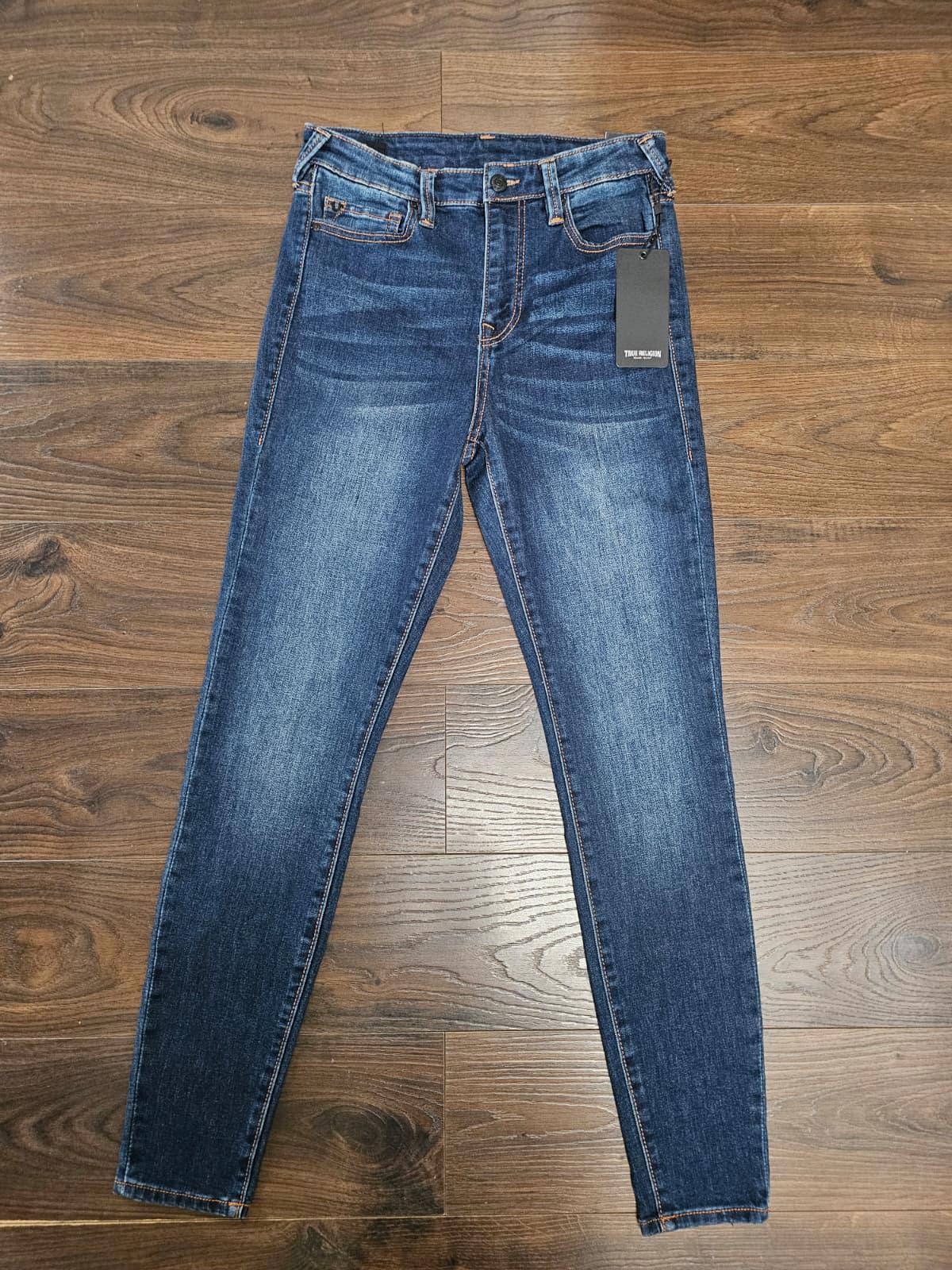 True Religion Women Blue High Rise Super Skinny Zip Fly Jeans - W28/L29 - NWT