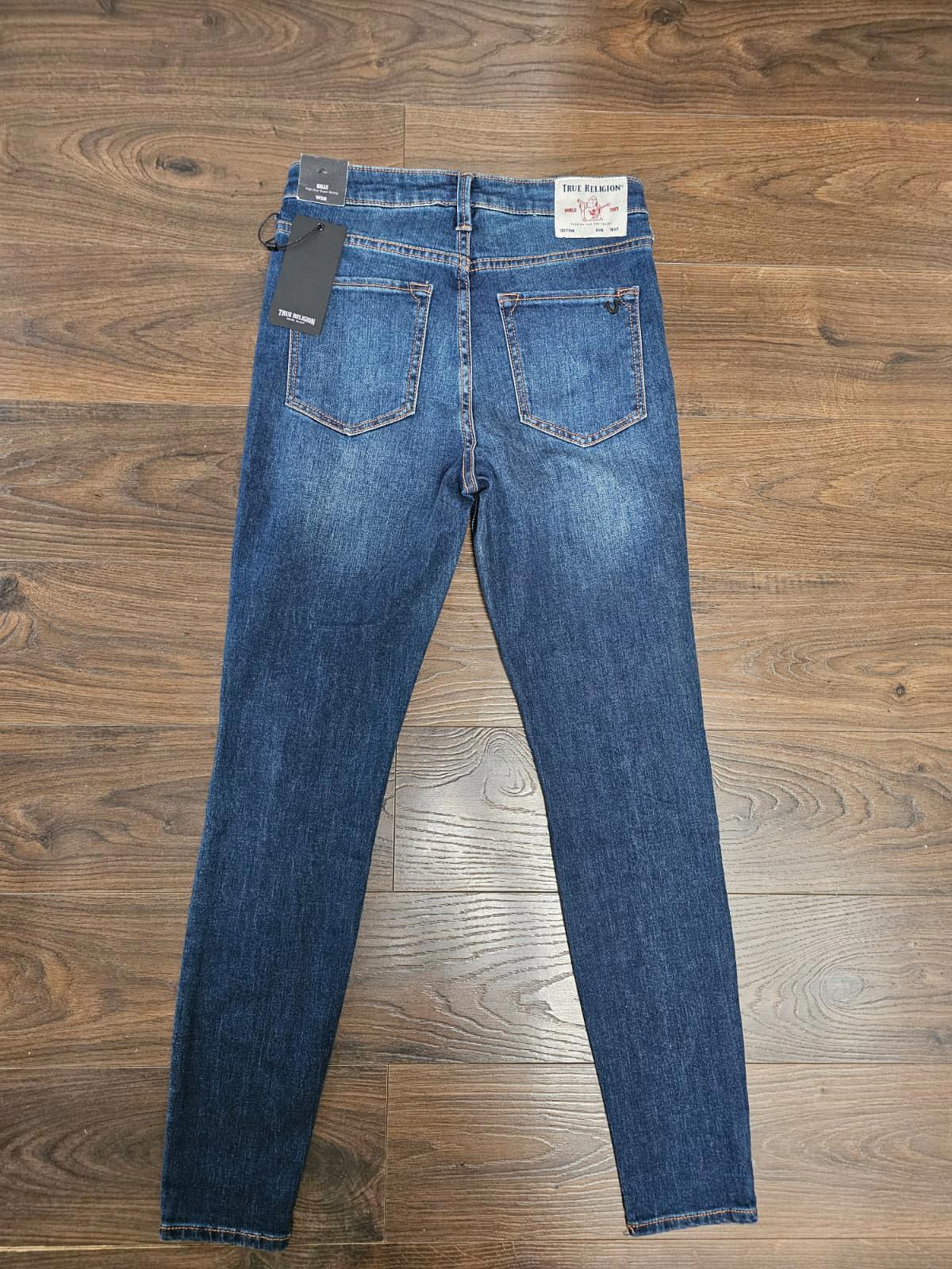True Religion Women Blue High Rise Super Skinny Zip Fly Jeans - W28/L29 - NWT