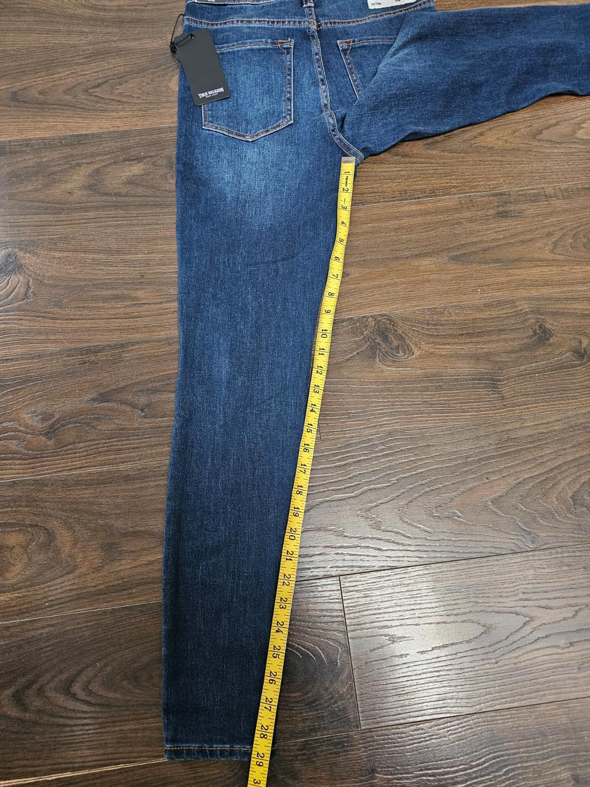 True Religion Women Blue High Rise Super Skinny Zip Fly Jeans - W28/L29 - NWT