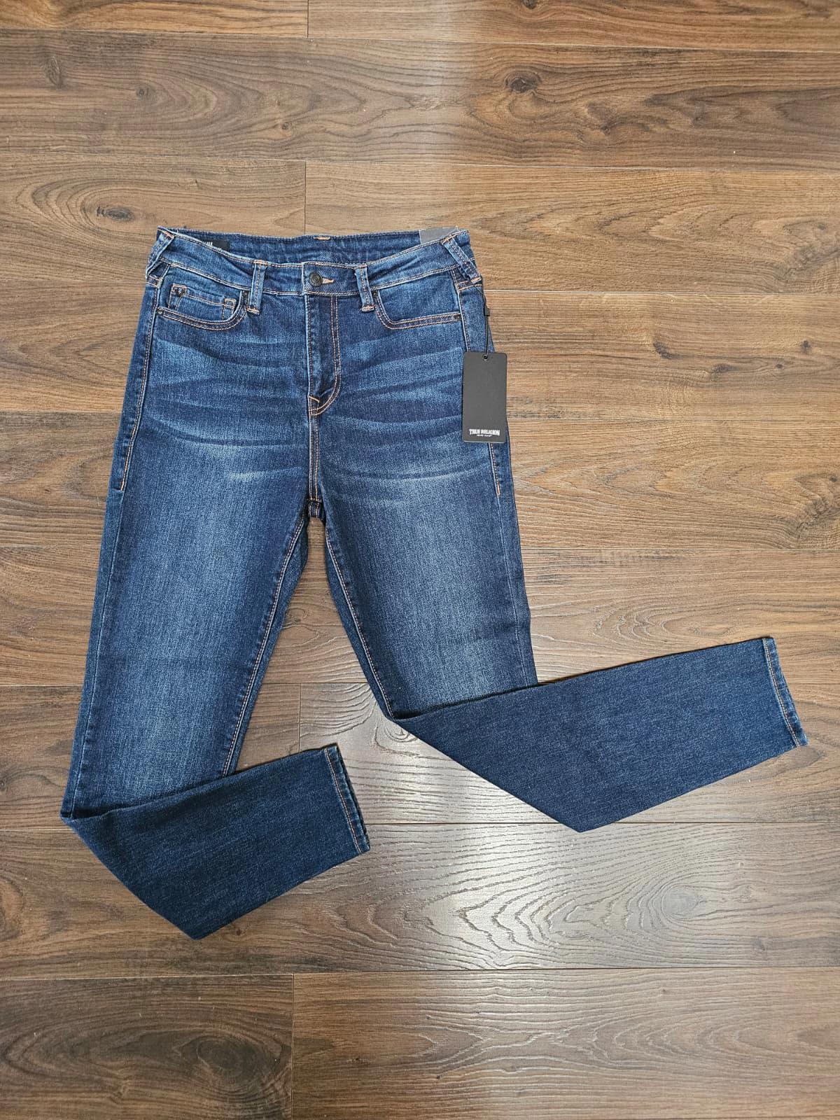 True Religion Women Blue High Rise Super Skinny Zip Fly Jeans - W29/L29 - NWT