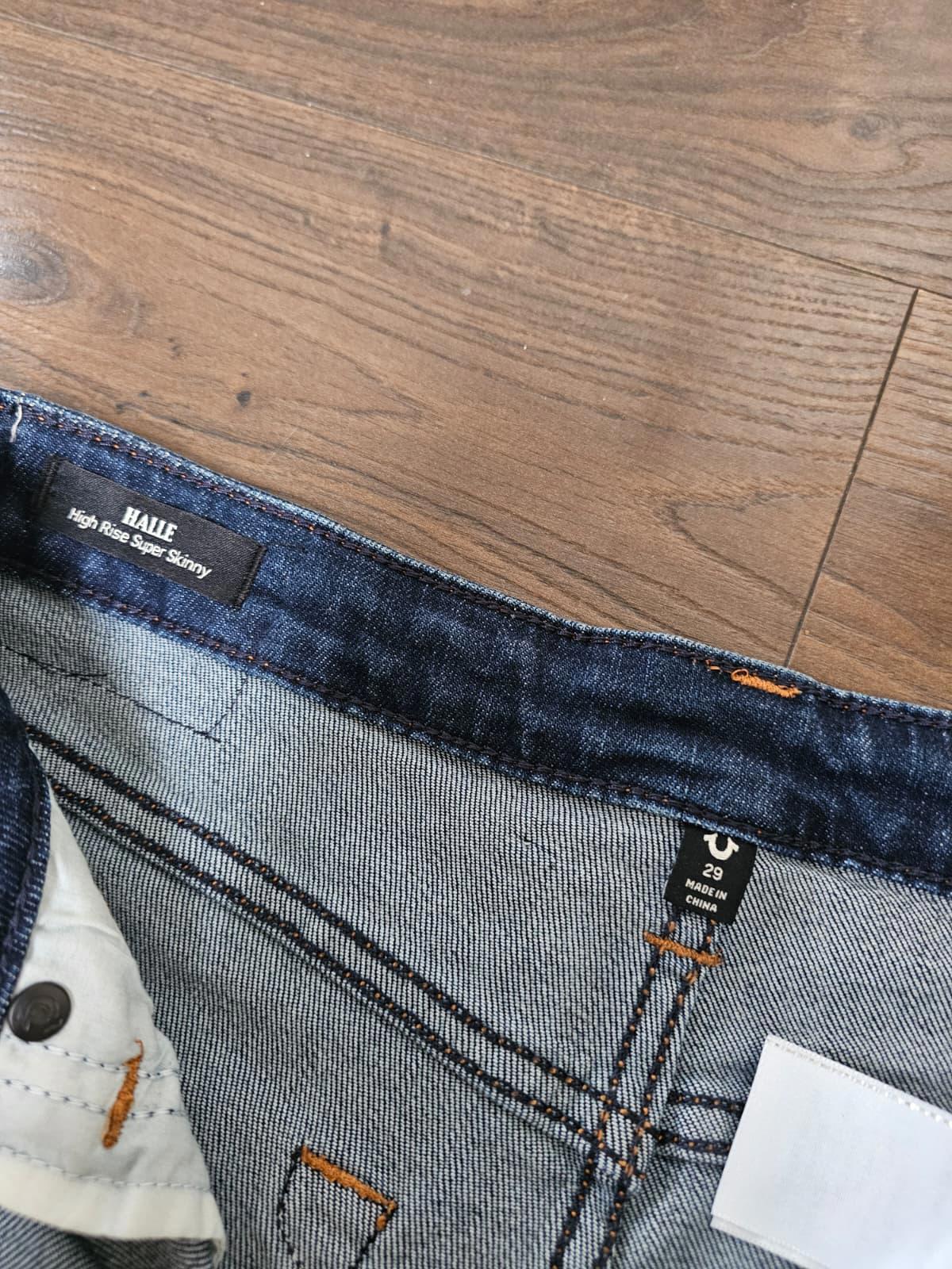 True Religion Women Blue High Rise Super Skinny Zip Fly Jeans - W29/L29 - NWT