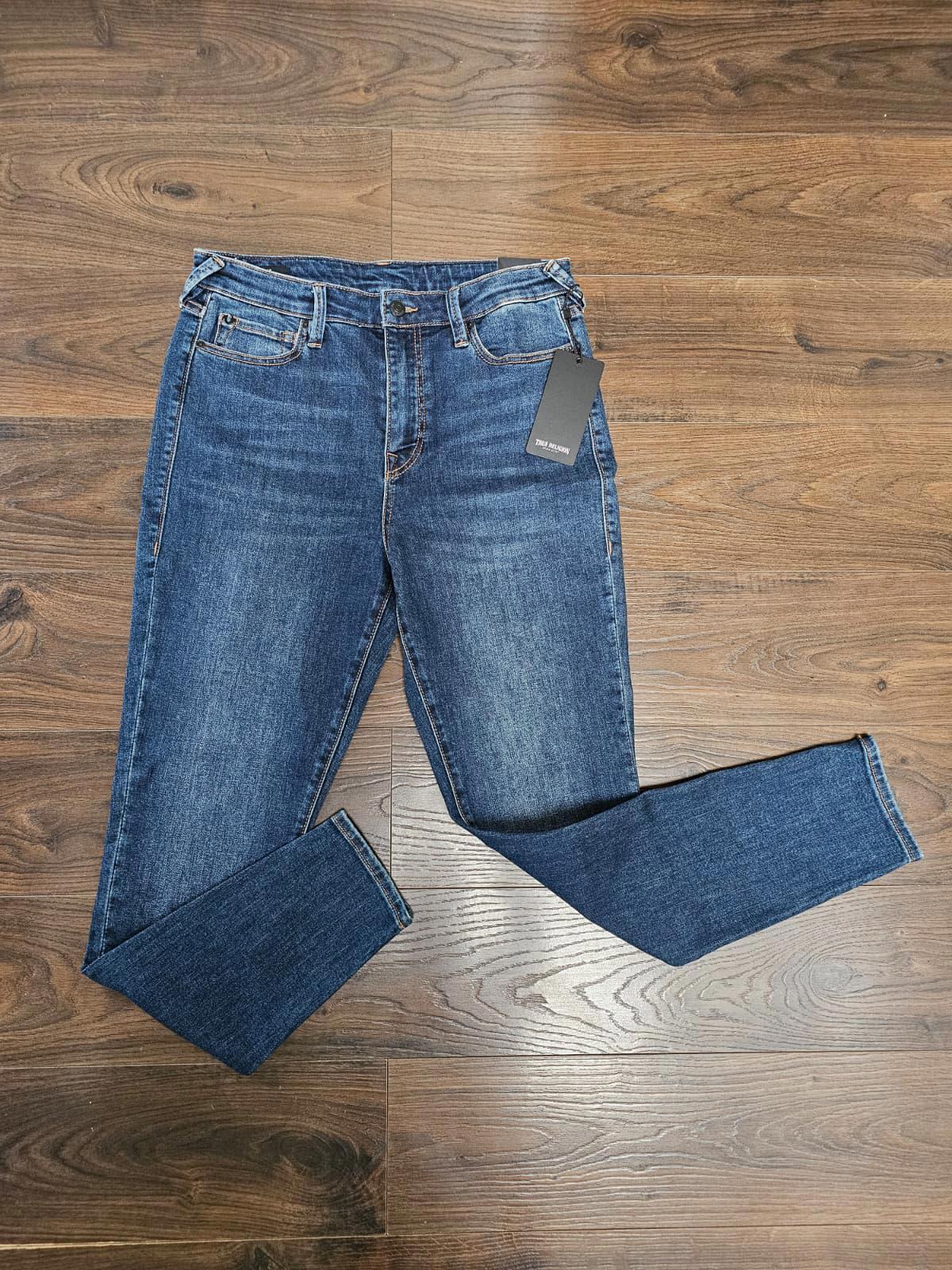 True Religion Women Blue High Rise Super Skinny Zip Fly Jeans - W31/L29 - NWT