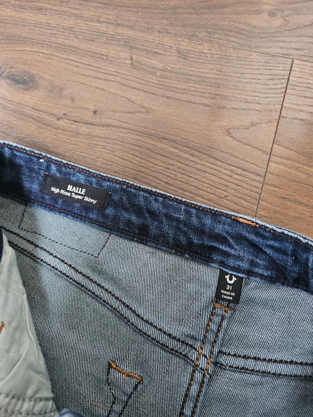 True Religion Women Blue High Rise Super Skinny Zip Fly Jeans - W31/L29 - NWT