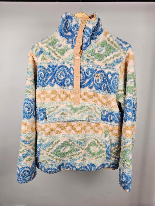 Billabong Womens Adventure Division Snap Button Pullover Fleece Jumper -M/Medium