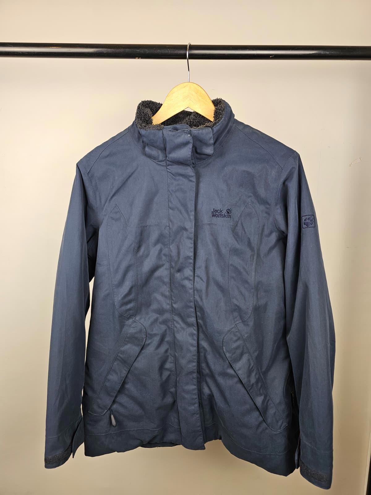 Jack Wolfskin Womens Fleece Lined Full Zip Jacket/Coat - M/Medium - Navy
