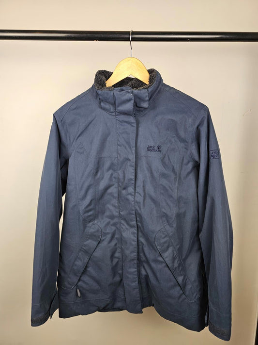 Jack Wolfskin Womens Fleece Lined Full Zip Jacket/Coat - M/Medium - Navy